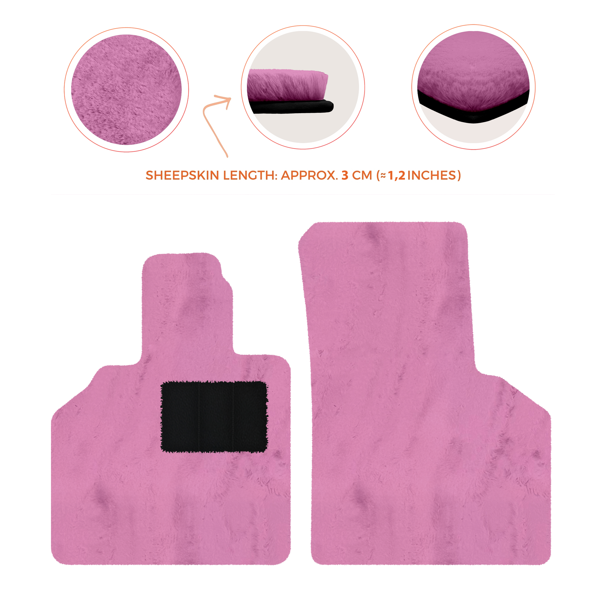 Premium Sheepskin Floor Mats for Lamborghini Aventador (2012-2022)