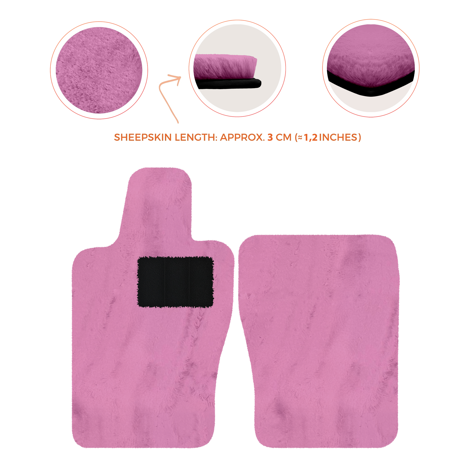 Premium Sheepskin Floor Mats for Aston Martin V8 Vantage (2019-2025)