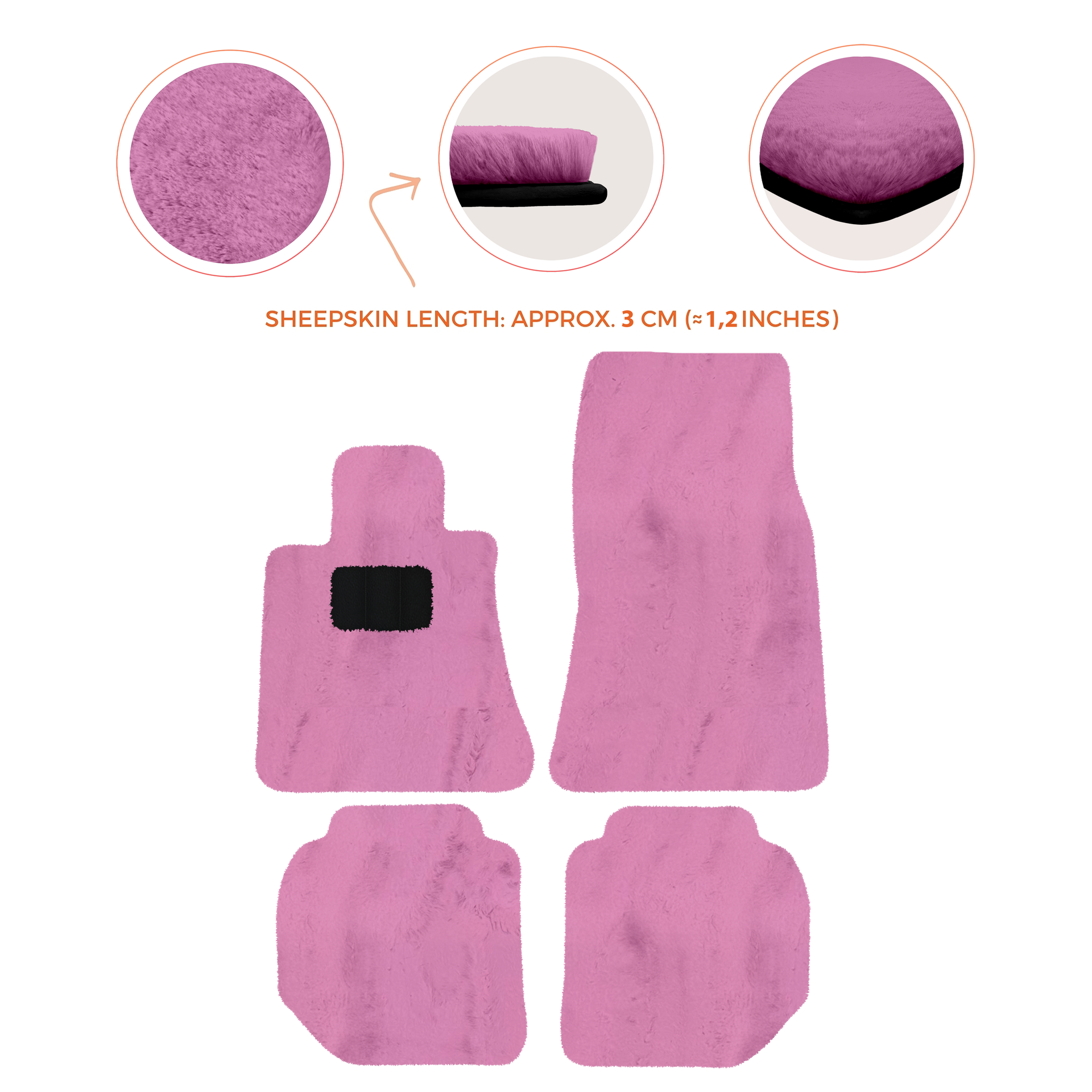 Premium Sheepskin Floor Mats for Bentley Continental GTC (2011-2018)