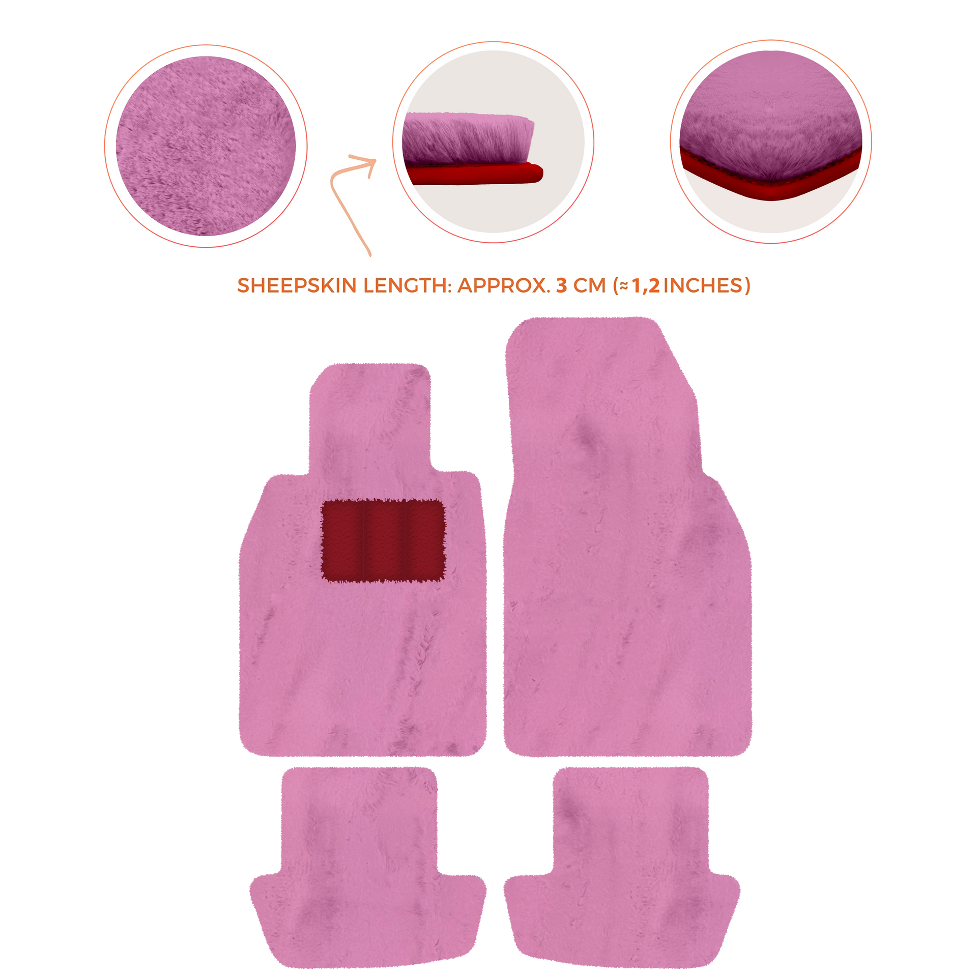 Premium Sheepskin Floor Mats for Porsche 911 991 (2012-2019)