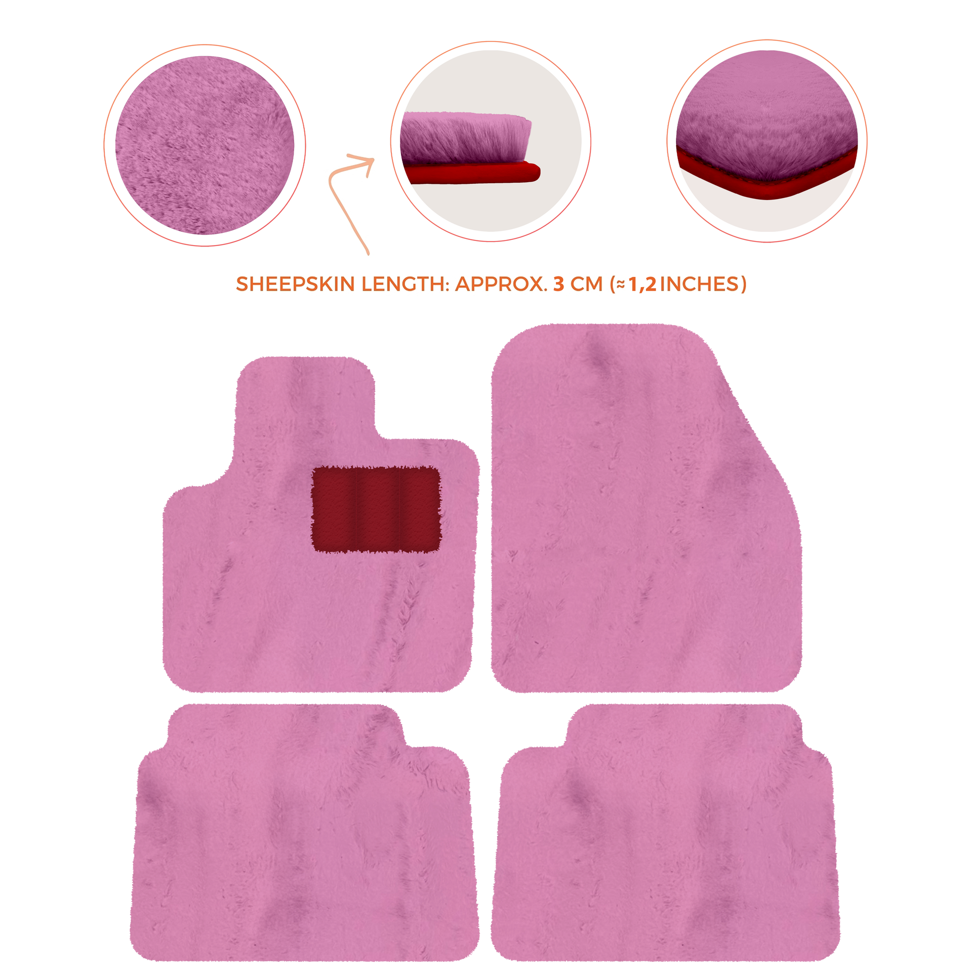 Luxury Sheepskin Floor Mats for Land Rover Discovery Sport (2015-2019)