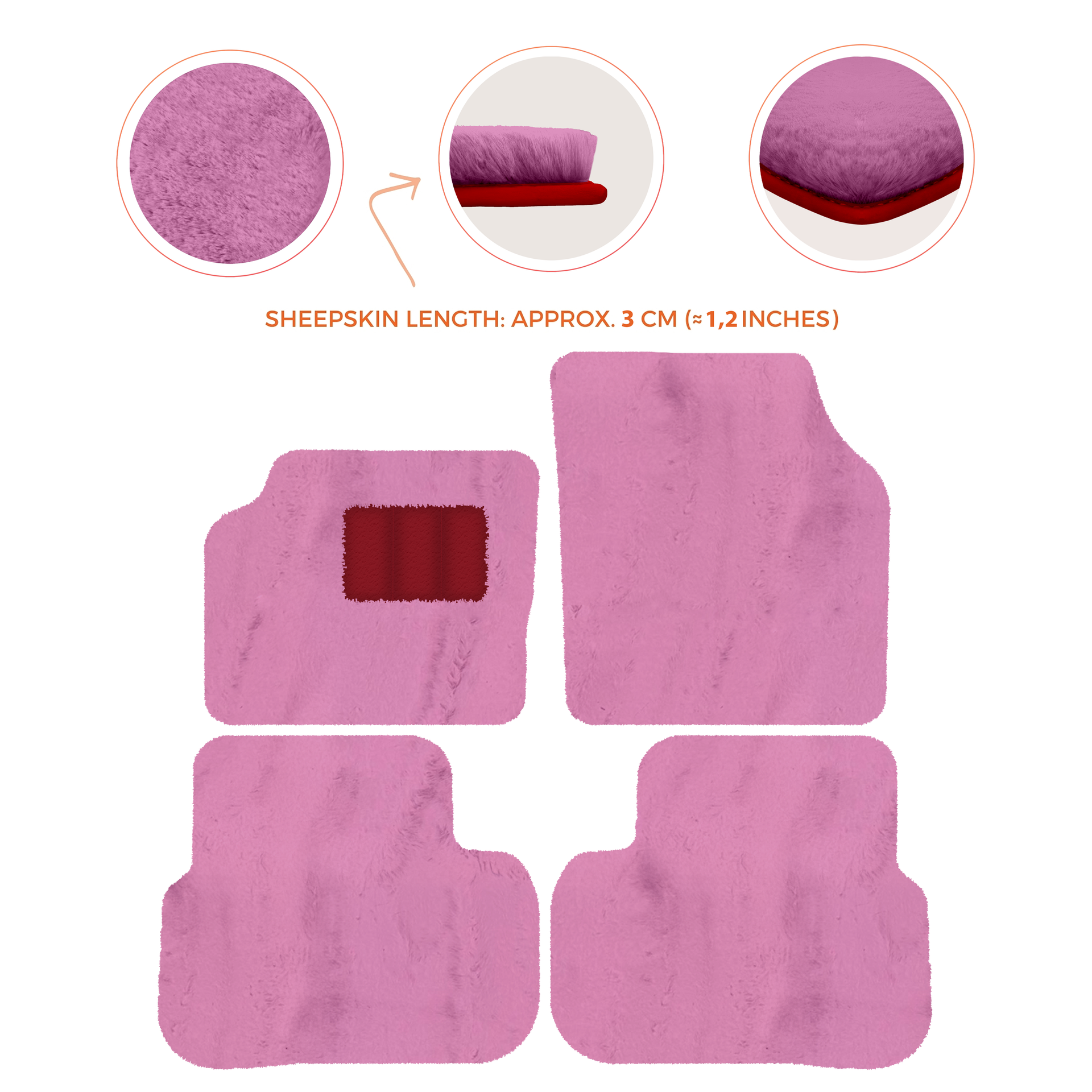 Luxury Sheepskin Floor Mats for Aston Martin V8 Coupe (1996-2000)