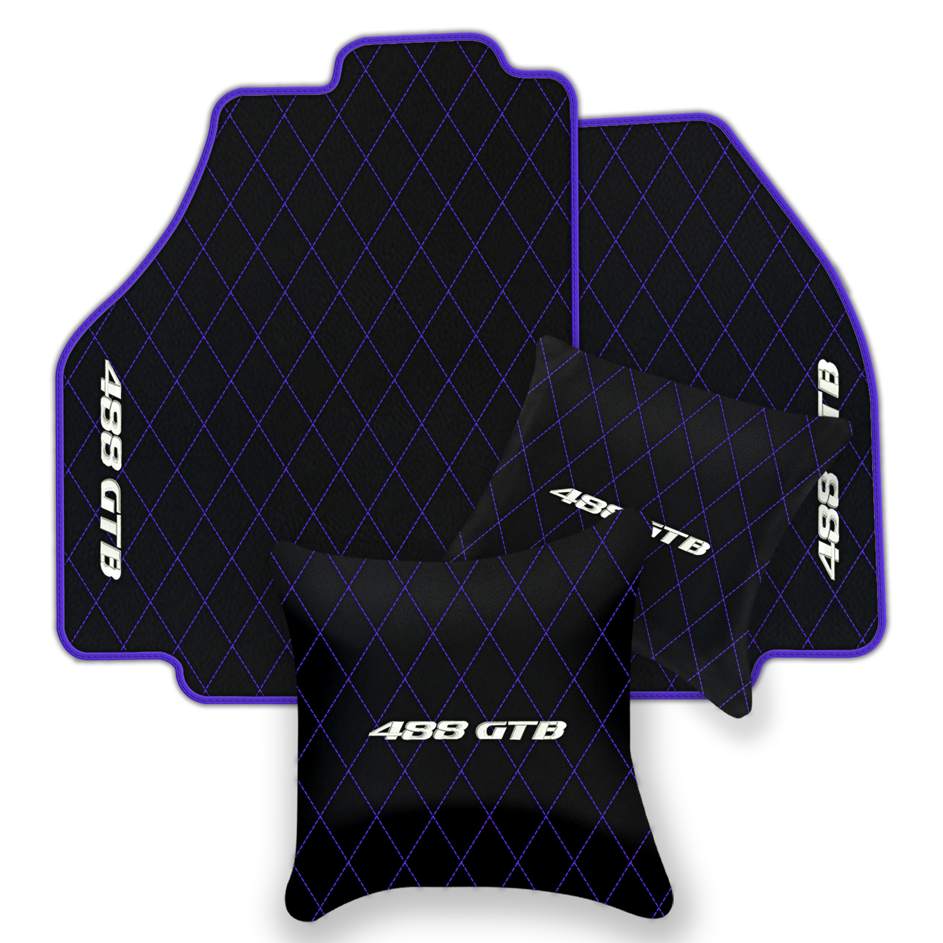 Premium Black Leather Floor Mats for Ferrari 458 Italia (2009-2015)