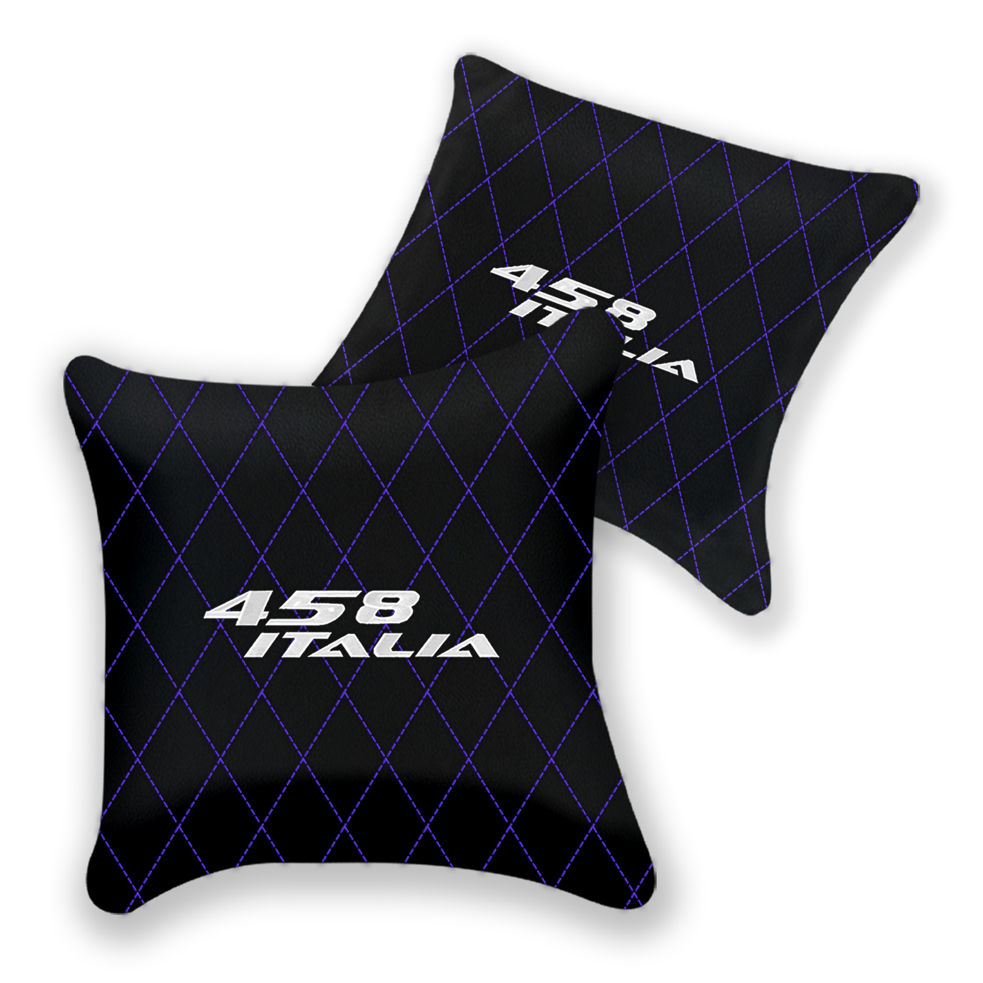 Customizable Black Leather Pillows for Ferrari 458 Spider (2012-2015)