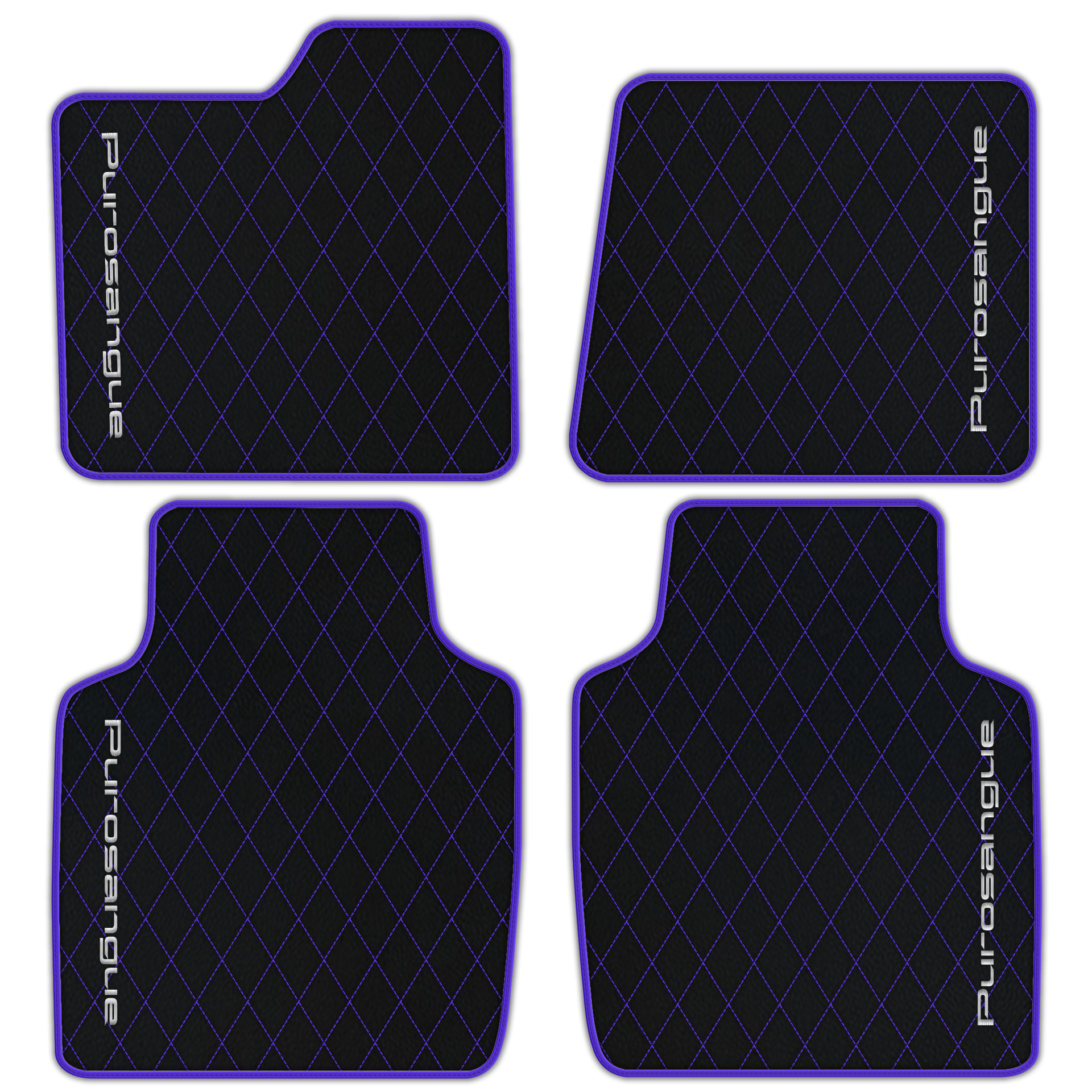 Premium Black Leather Floor Mats for Rolls Royce Shadow (1965-1977)