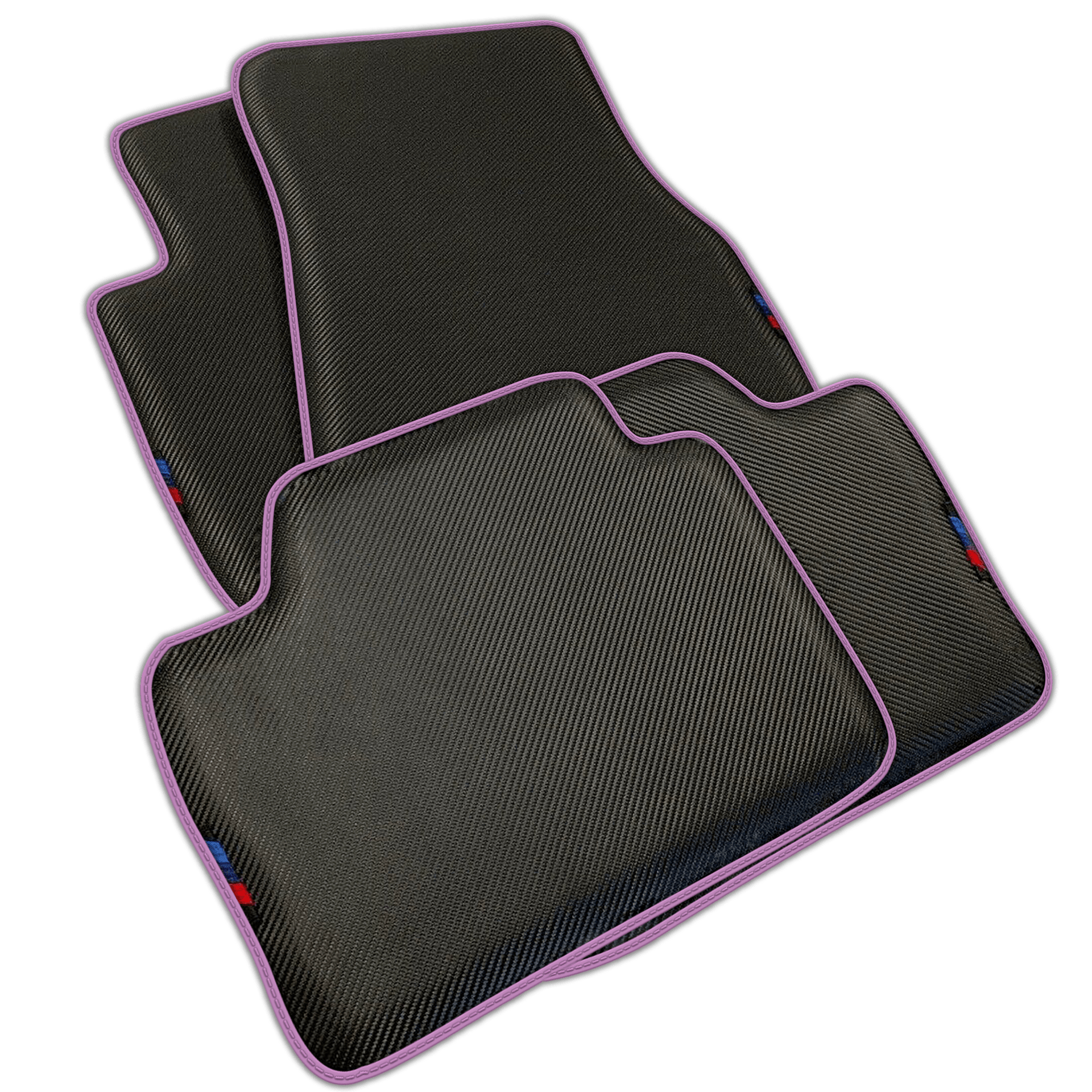Black Carbon Fiber Floor Mats for BMW 1 Series E81 3-door Hatchback 2006-2011 | Various Trim Colors