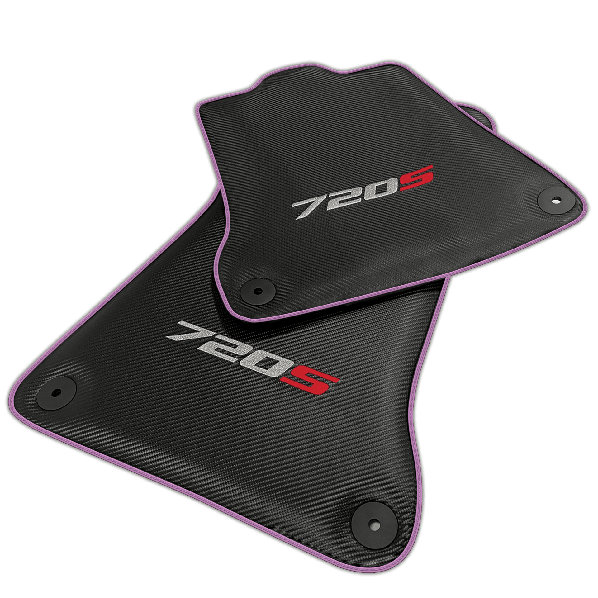 Carbon Fiber Black Floor Mats for McLaren 720S | Various Trim Colors