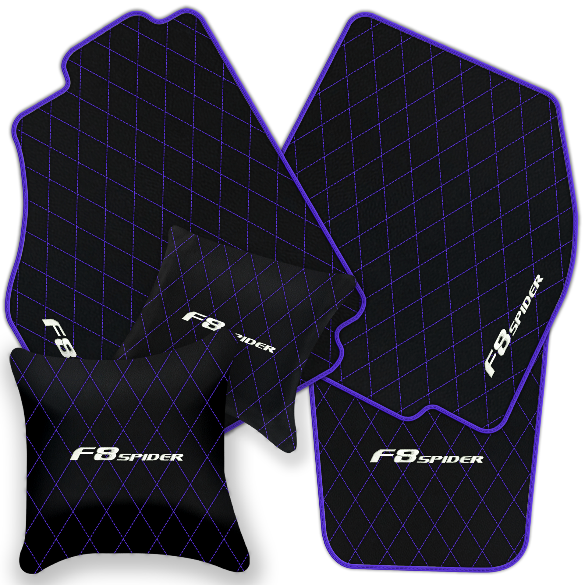 Premium Black Leather Floor Mats for Ferrari 456 (1992-2003)