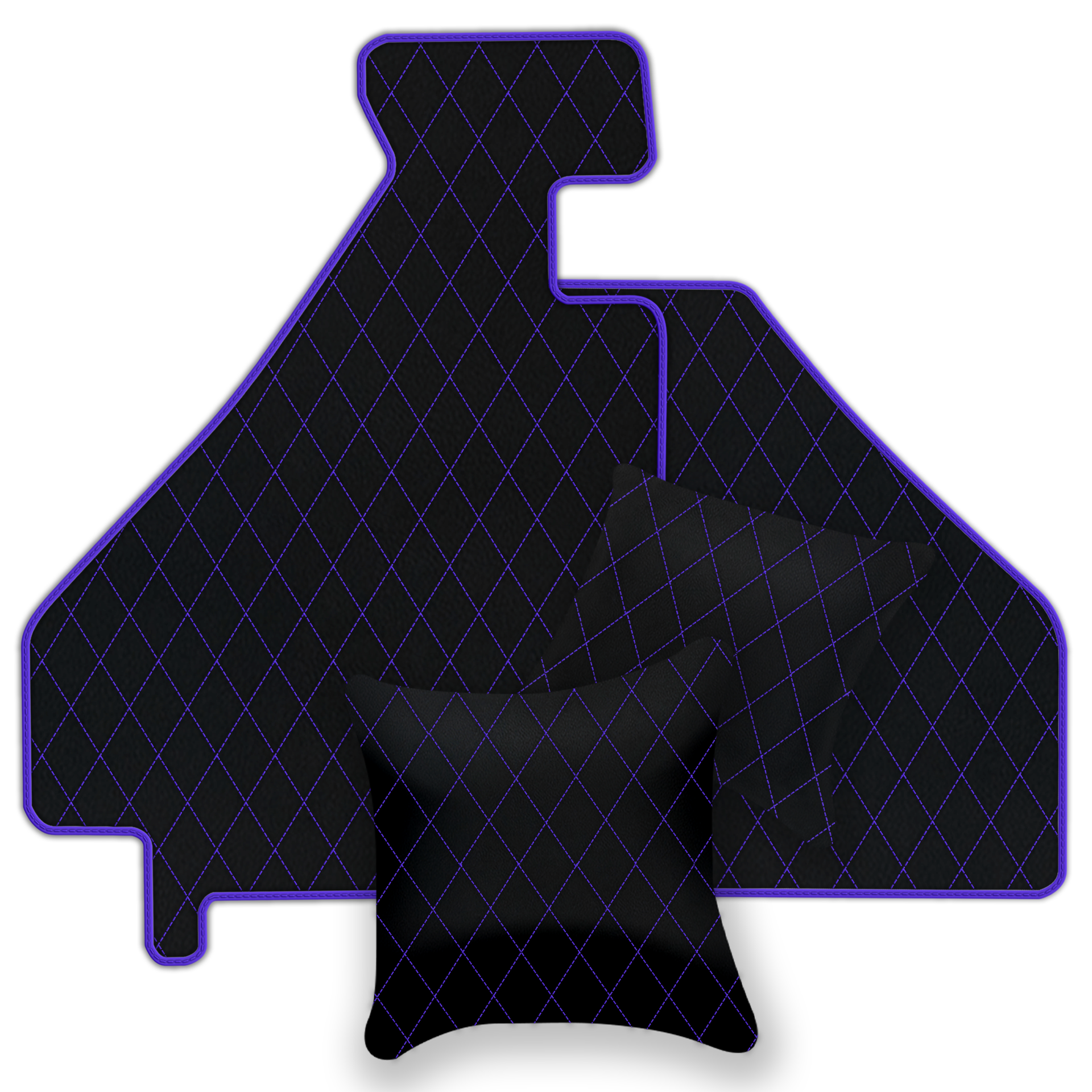 Custom Black Leather Floor Mats for Ferrari 612 Scaglietti (2005-2011)