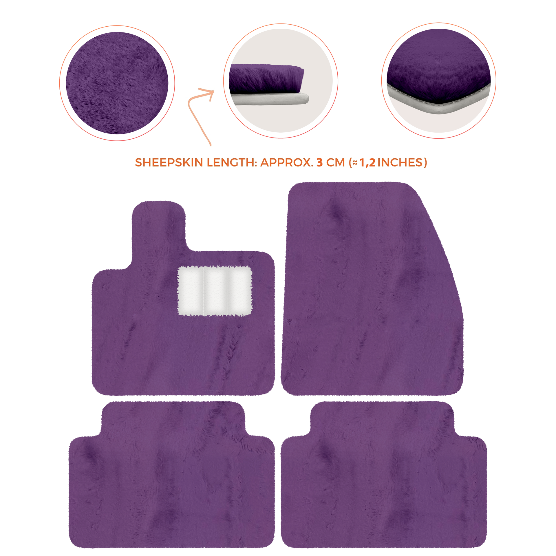 Premium Sheepskin Floor Mats for Range Rover Evoque (2016-2024)