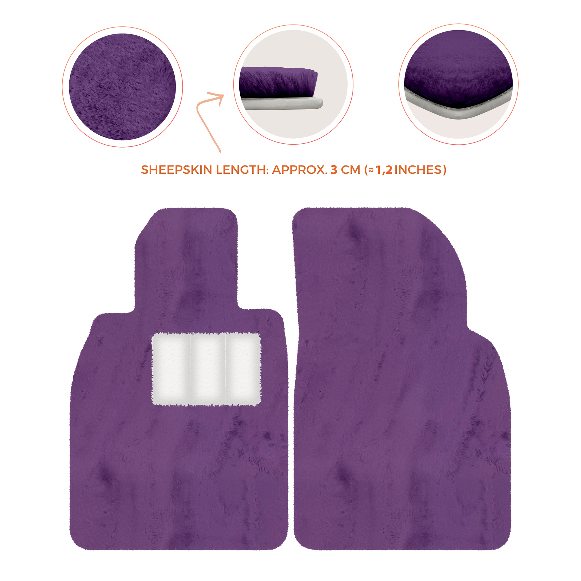 Deluxe Luxury Sheepskin Floor Mats for Porsche 911 SC (1978-1984)