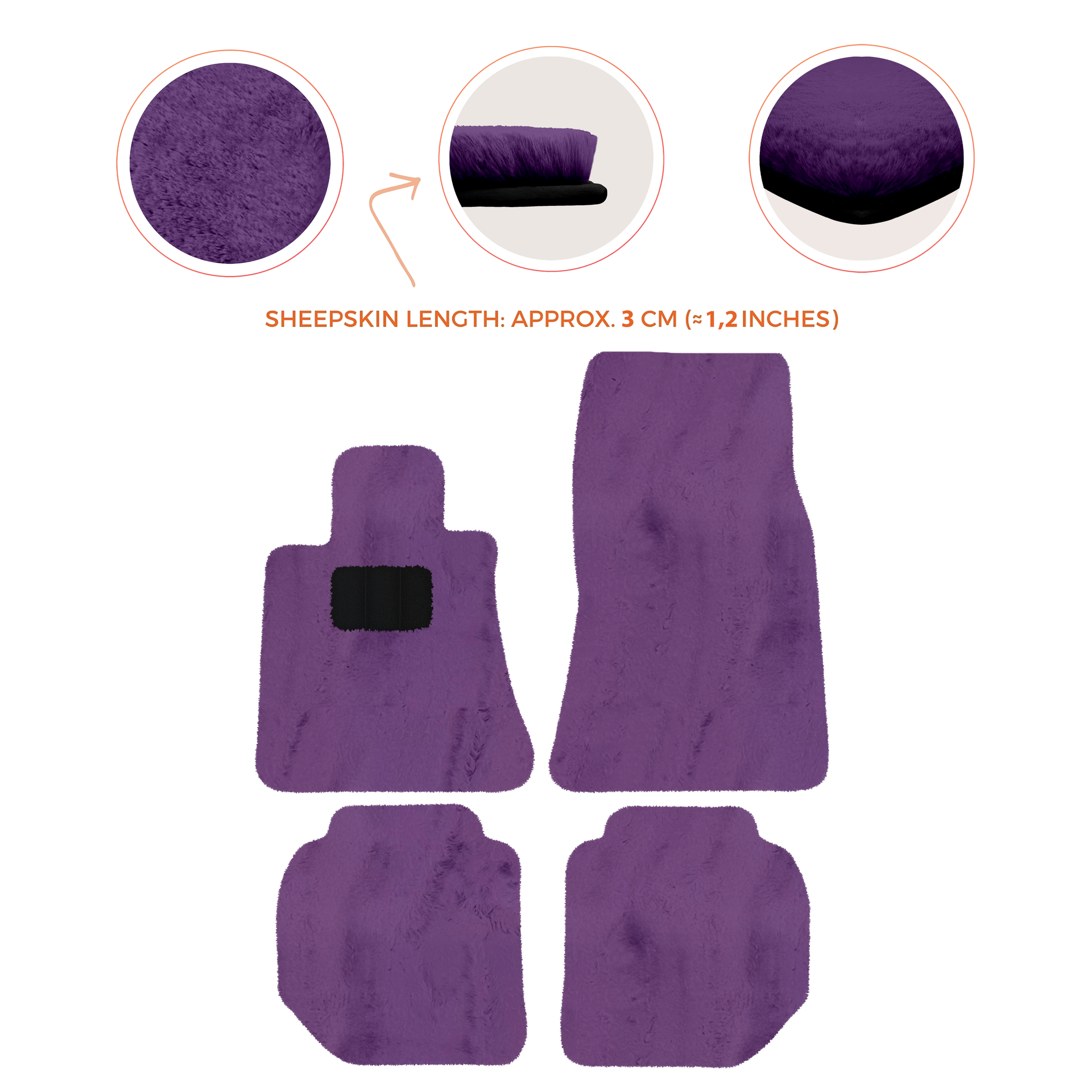 Premium Sheepskin Floor Mats for Bentley Continental GTC (2011-2018)