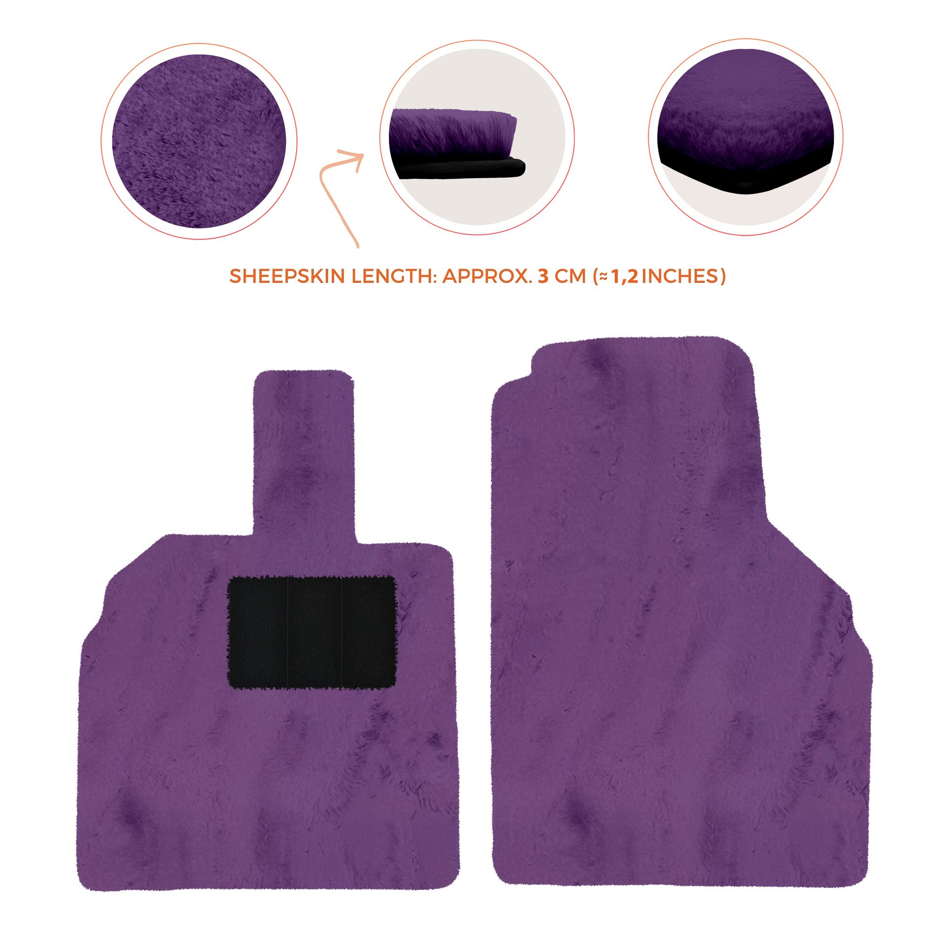 Premium Sheepskin Floor Mats for Lamborghini Aventador (2012-2022)