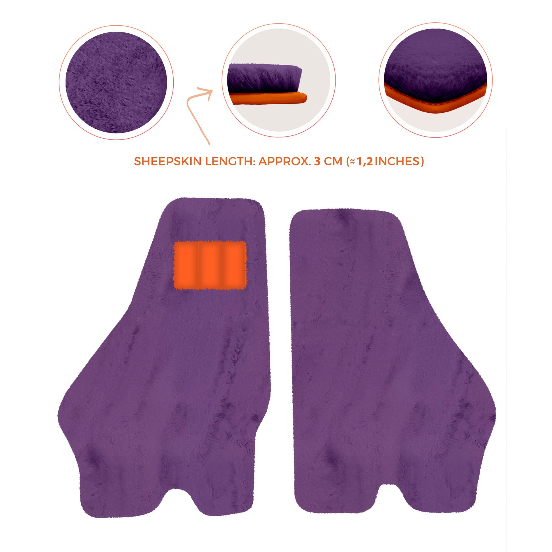 Luxury Sheepskin Floor Mats for Lamborghini Urus (2018-2026)