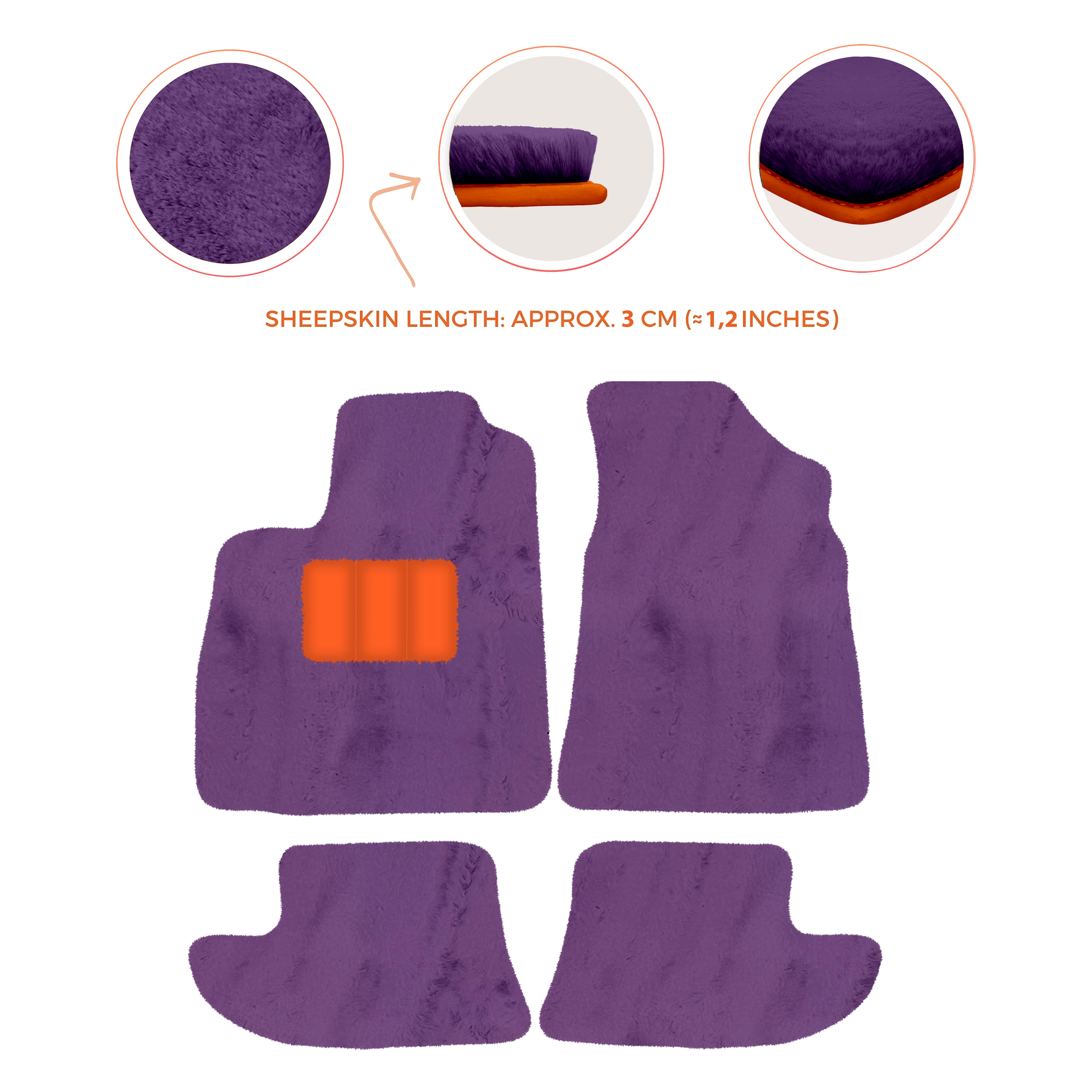 Premium Sheepskin Floor Mats for Bentley Continental GT (2003-2011)