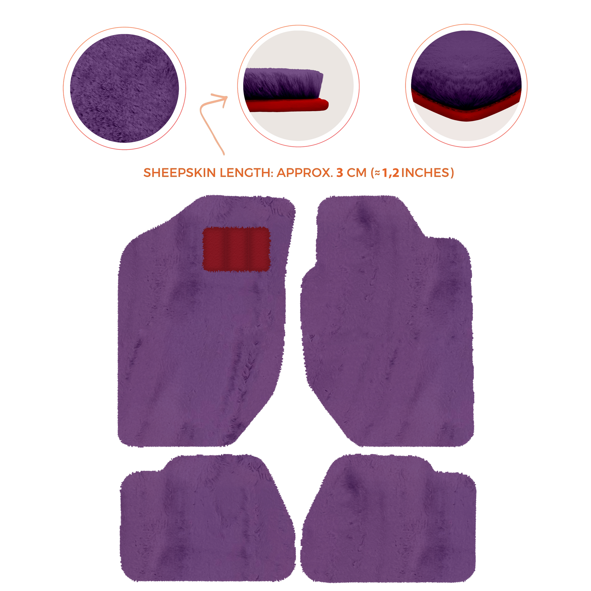 Luxury Sheepskin Floor Mats for Land Rover Discovery Sport (2015-2019)