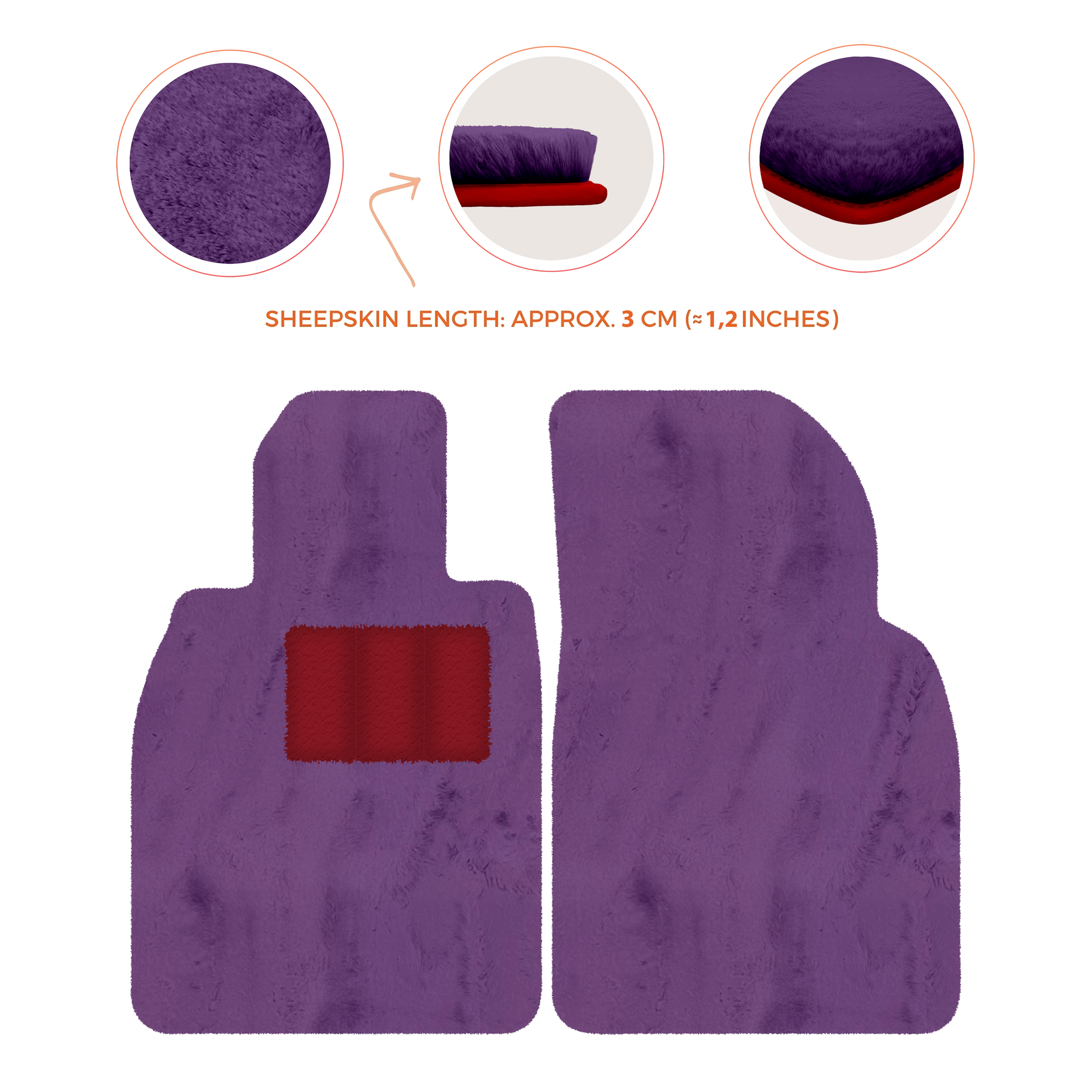 Deluxe Luxury Sheepskin Floor Mats for Porsche 911 SC (1978-1984)