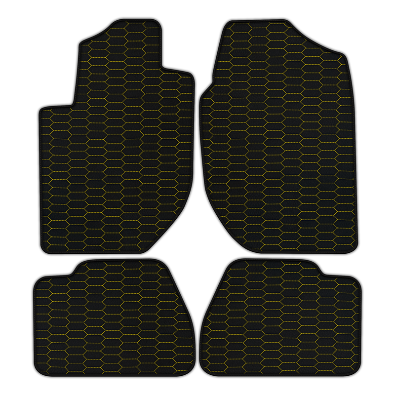 Customizable Leather Floor Mats with Raptor Hex Pattern for Land Rover Freelander (2003-2007)
