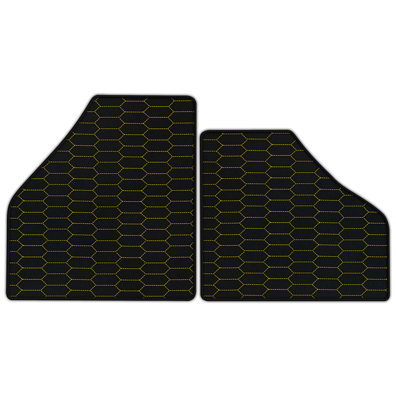 Customizable Leather Floor Mats with Raptor Hex Pattern for Ferrari F50 (1995-1997)