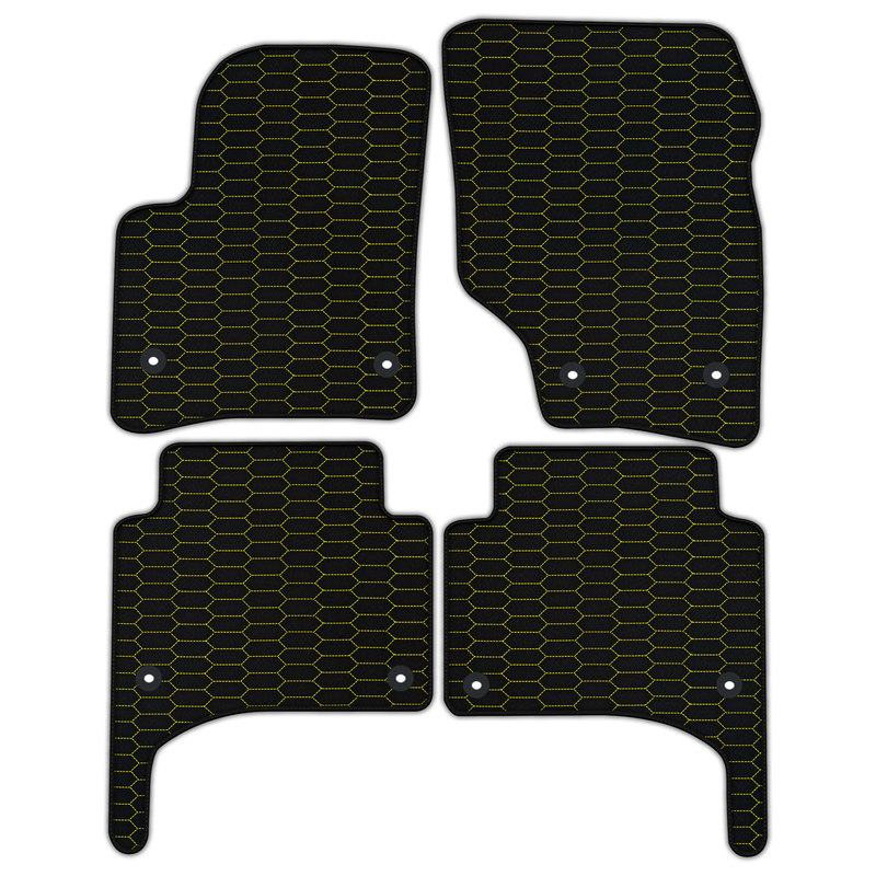 Anpassbare Lederfußmatten mit Raptor Hex-Muster für Porsche Cayenne (2003-2010)
