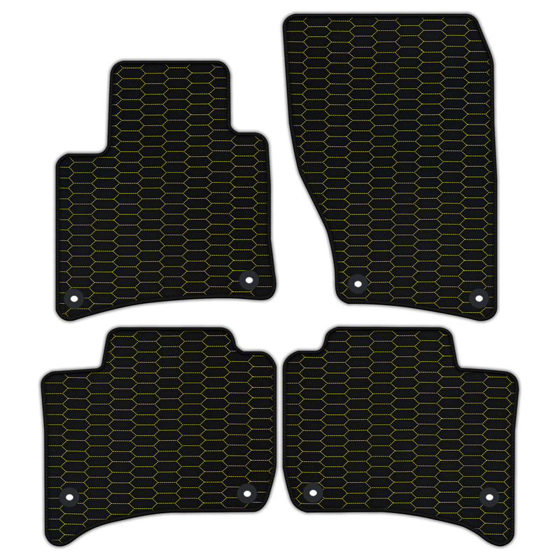Customizable Leather Floor Mats with Raptor Hex Pattern for Porsche Cayenne (2010-2018)