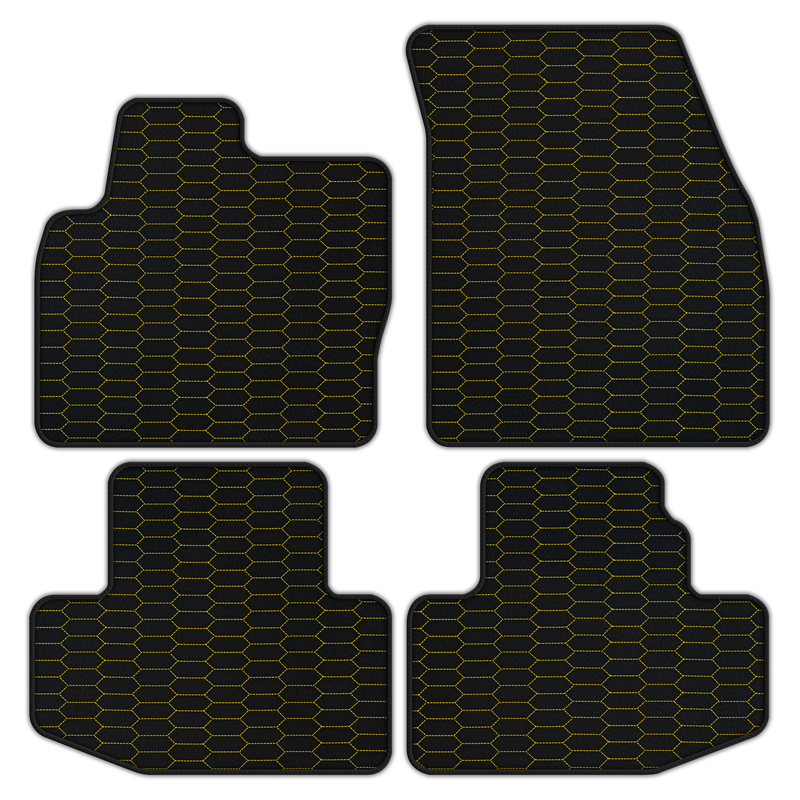 Customizable Leather Floor Mats with Raptor Hex Pattern for Range Rover Evoque (2016-2024) Convertible