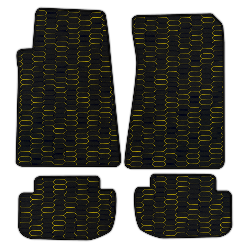 Customizable Leather Floor Mats with Raptor Hex Pattern for Aston Martin DBS (2007-2012) Coupe