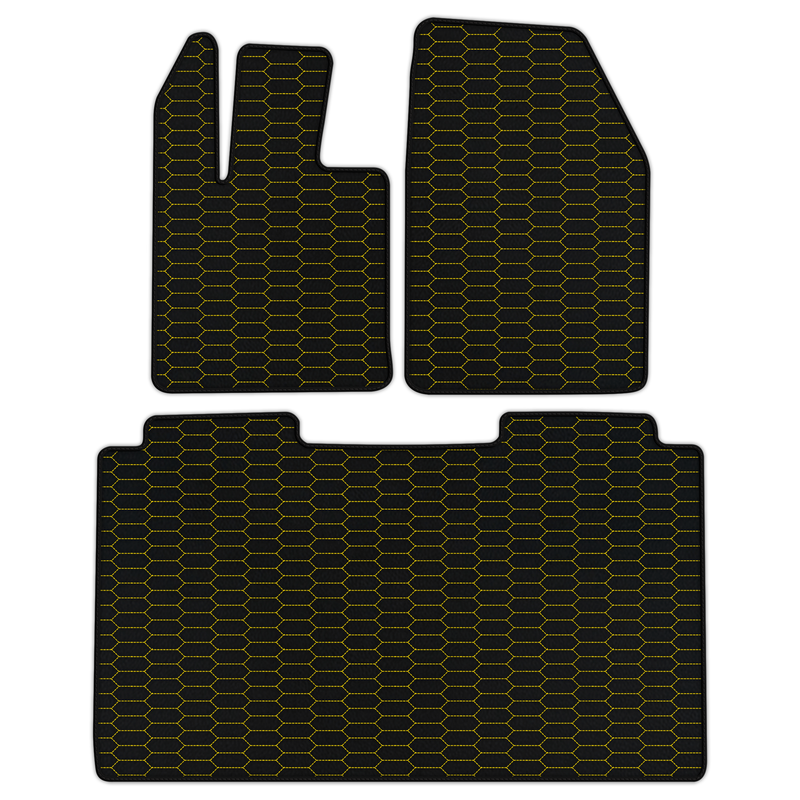 Customizable Leather Floor Mats with Raptor Hex Pattern for Tesla CyberTruck