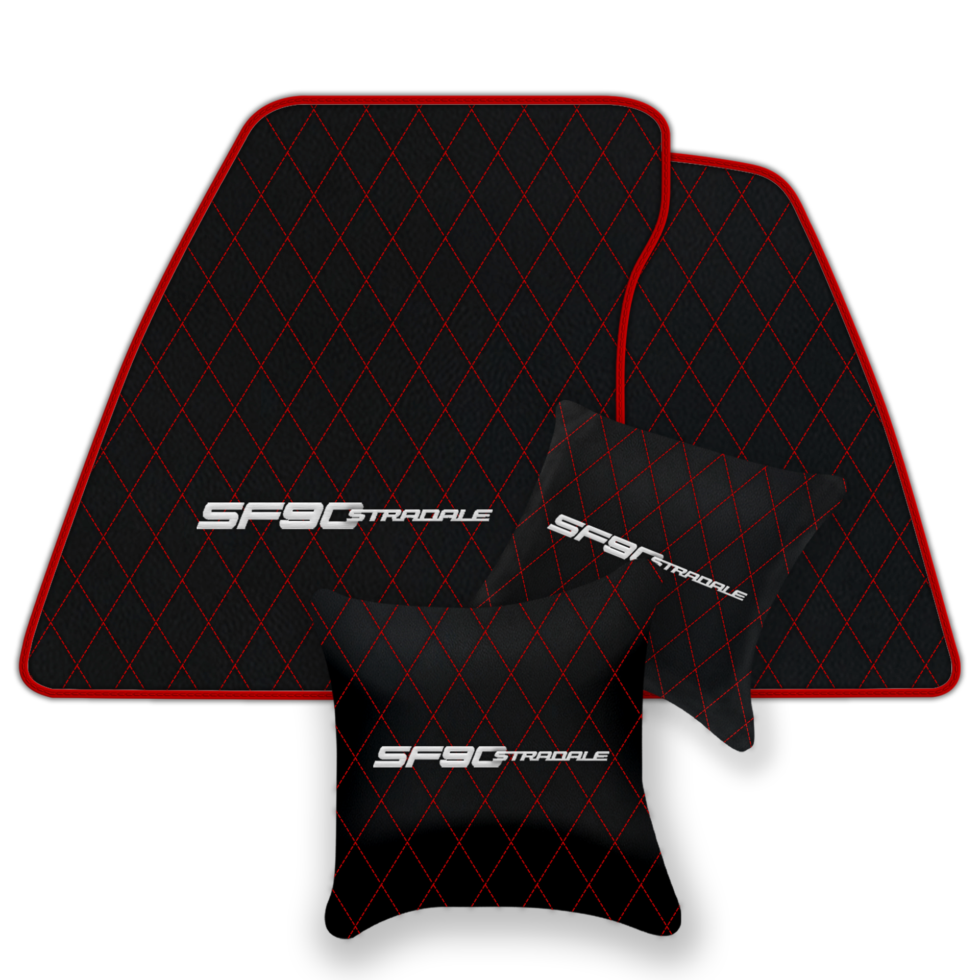 Premium Black Leather Floor Mats for Ferrari 360 (1999-2005)