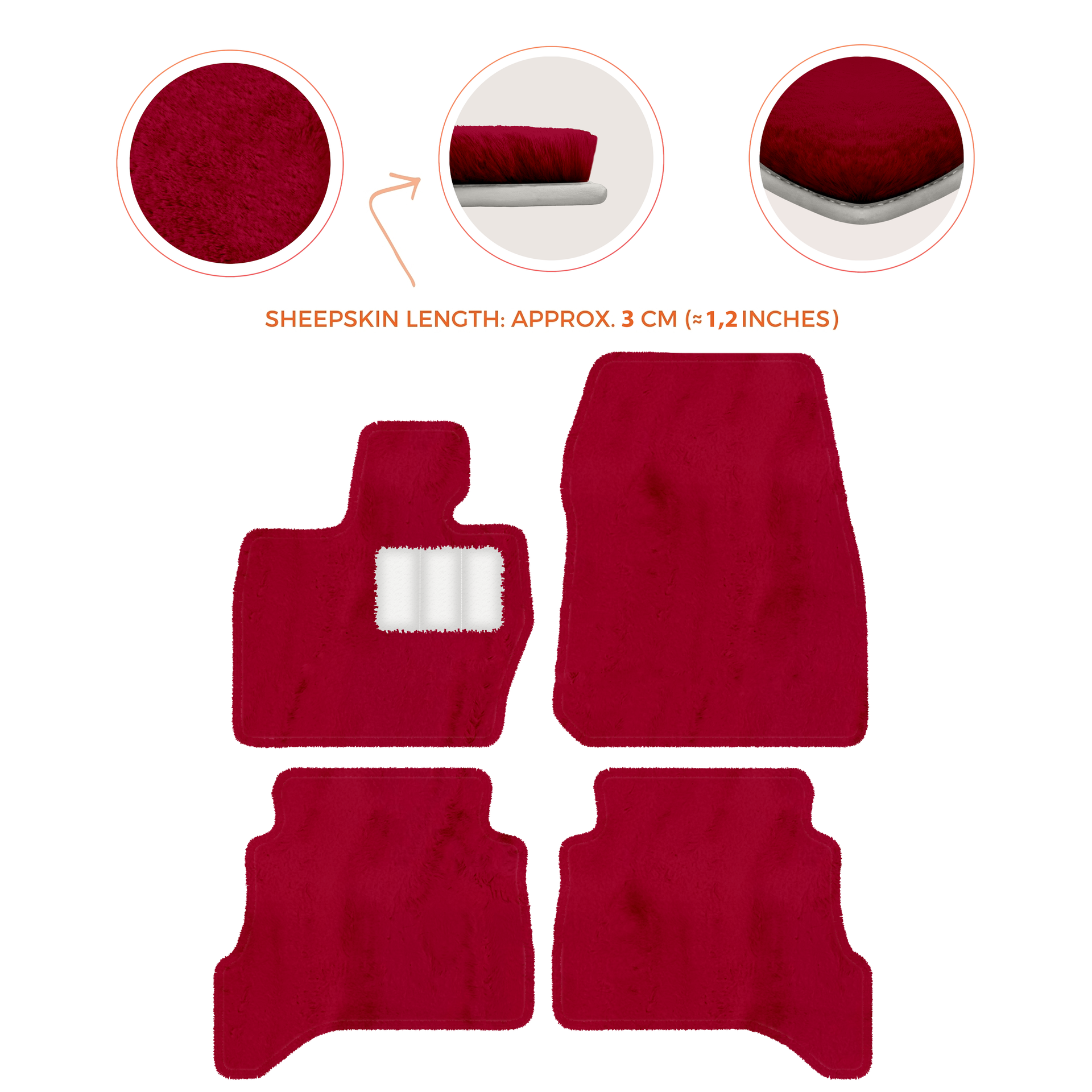 Premium Sheepskin Floor Mats for Range Rover Evoque (2015-2019)