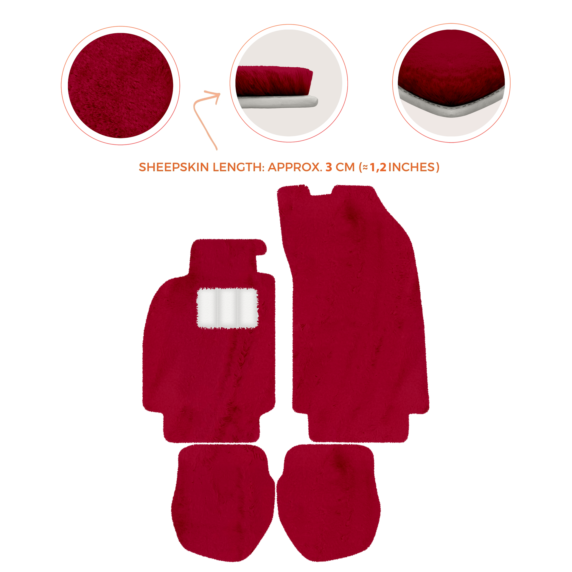 Light Blue Floor Mats for Porsche 964 (1989-1994) with Leather - AutoWin