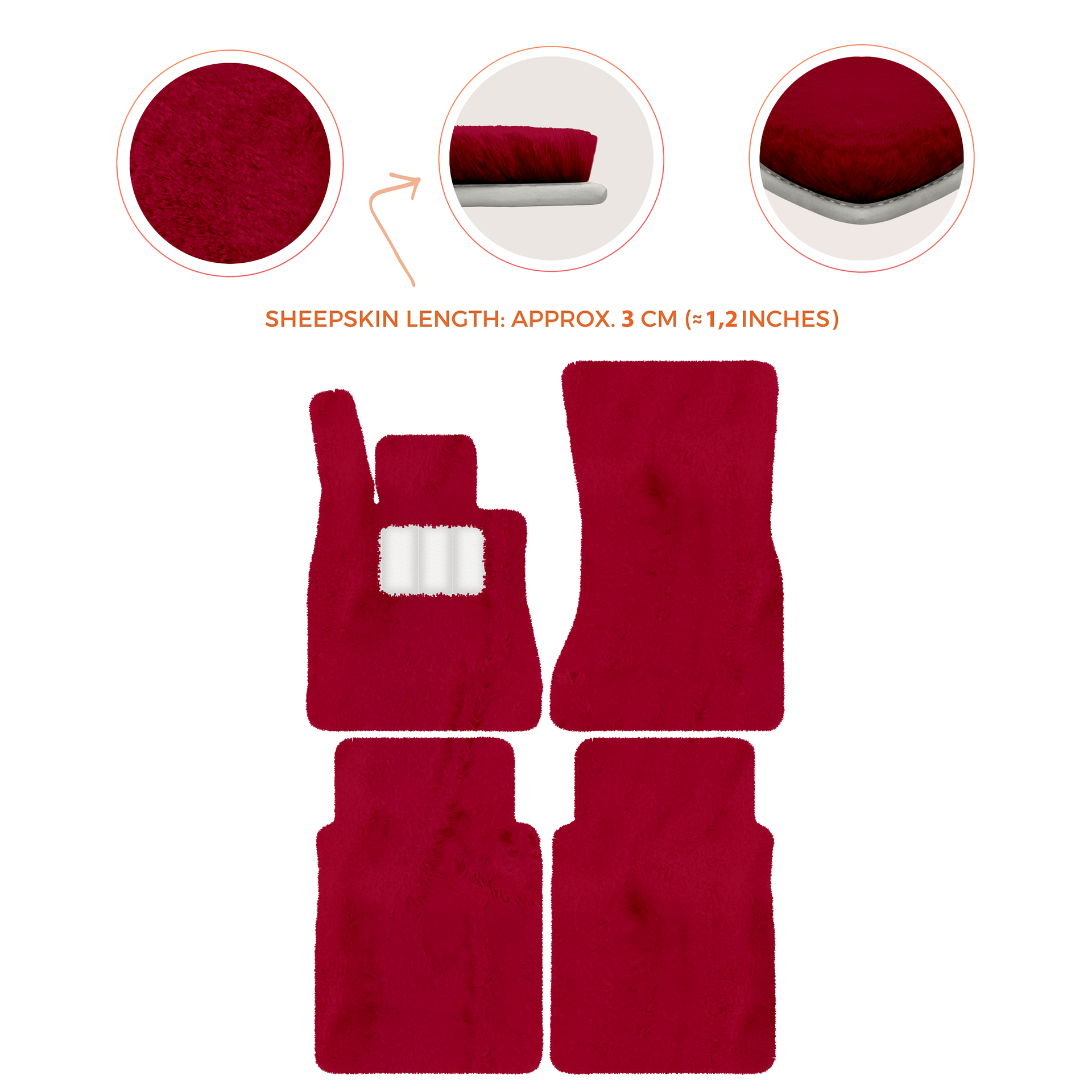 Luxury Sheepskin Floor Mats for Mercedes-Benz G-Class W463 (2018-2023)