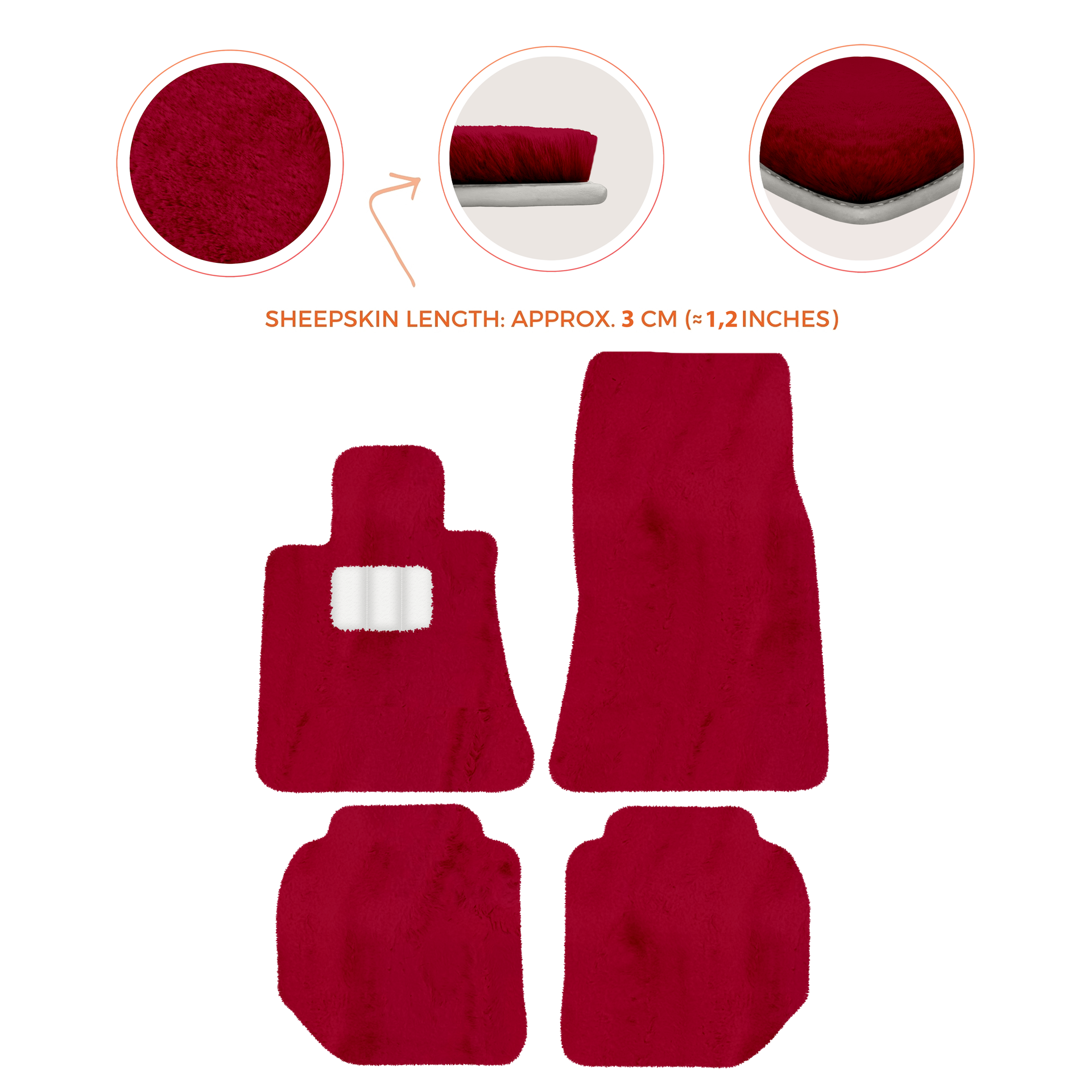 Premium Sheepskin Floor Mats for Bentley Continental GTC (2011-2018)