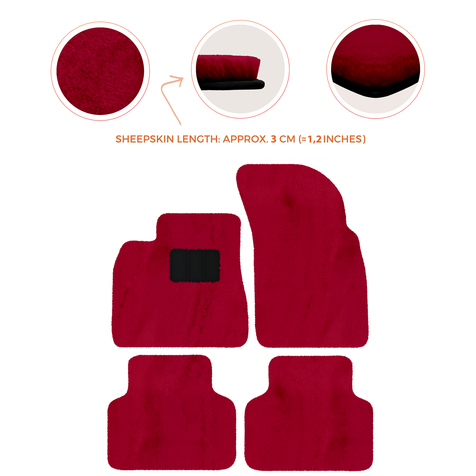 Premium Luxury Sheepskin Floor Mats for Bentley Bentayga 2015-2023