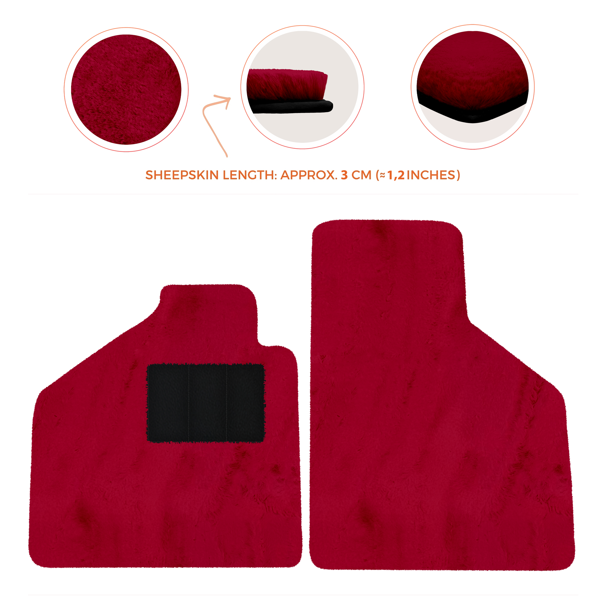 Premium Sheepskin Floor Mats for Lamborghini Aventador (2012-2022)