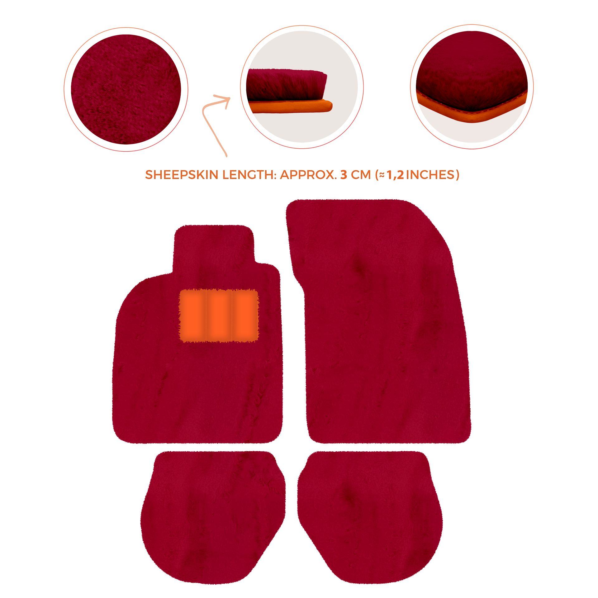 Customizable Leather Floor Mats with Divario Pattern for Porsche 911 - 993 (1994-1998) - AutoWin