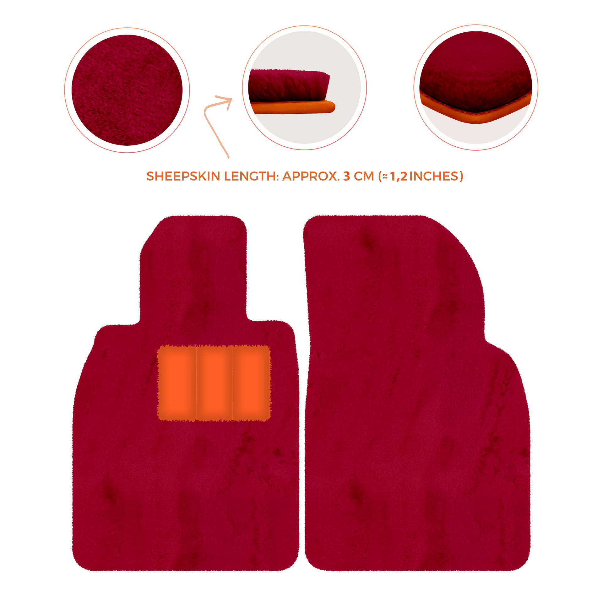 Deluxe Luxury Sheepskin Floor Mats for Porsche 911 SC (1978-1984)