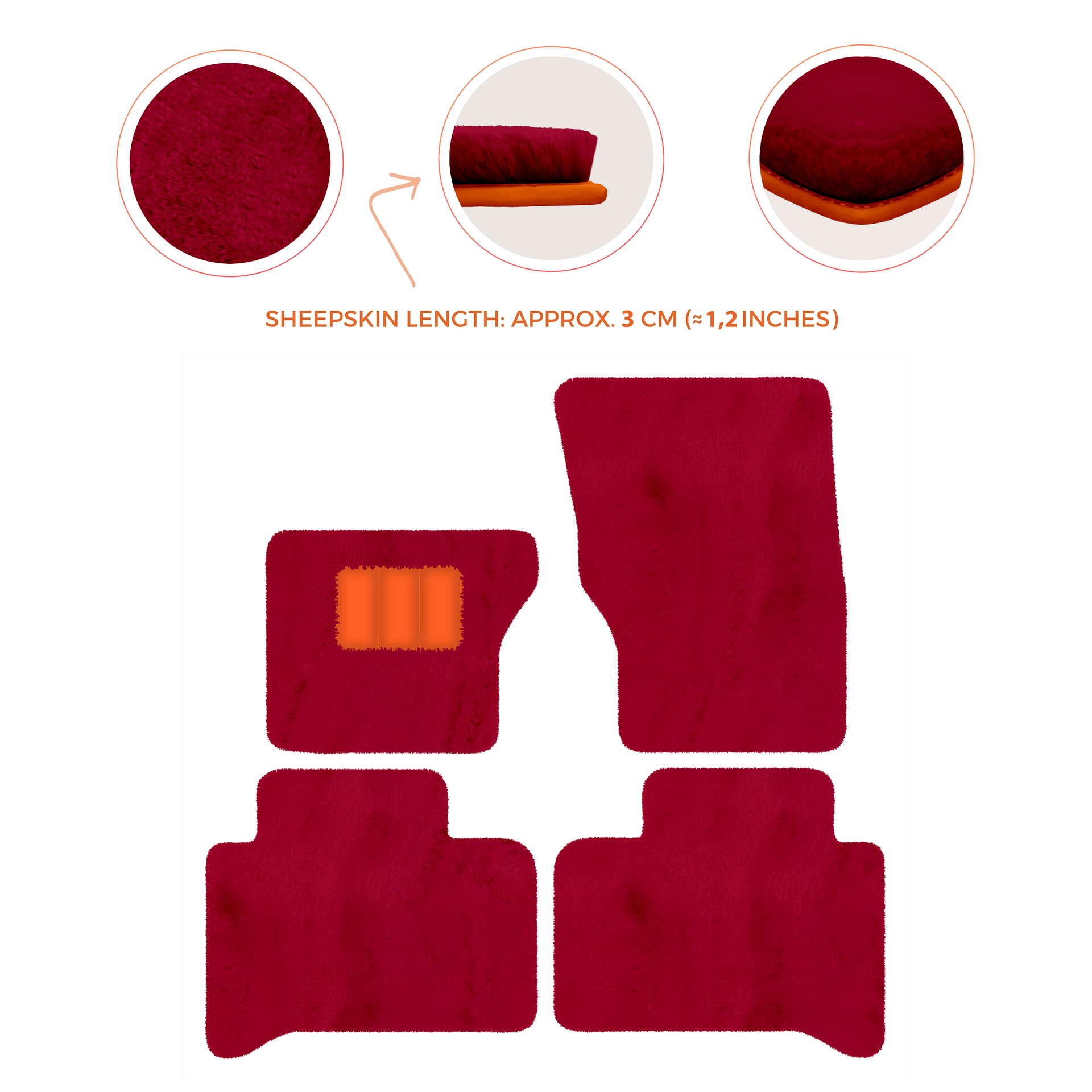 Luxury Sheepskin Floor Mats for Range Rover Velar (2017-2024)