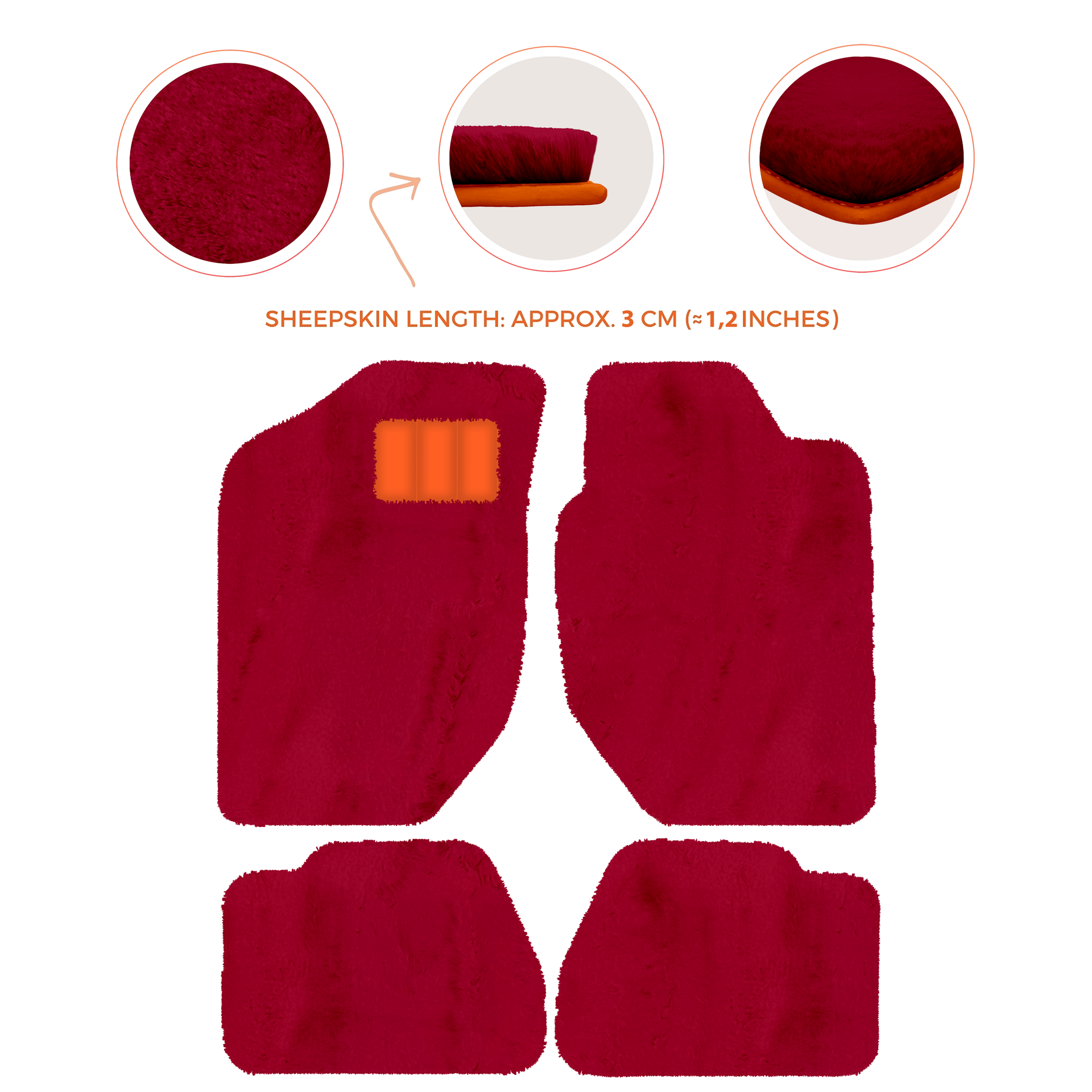 Luxury Sheepskin Floor Mats for Land Rover Discovery Sport (2015-2019)