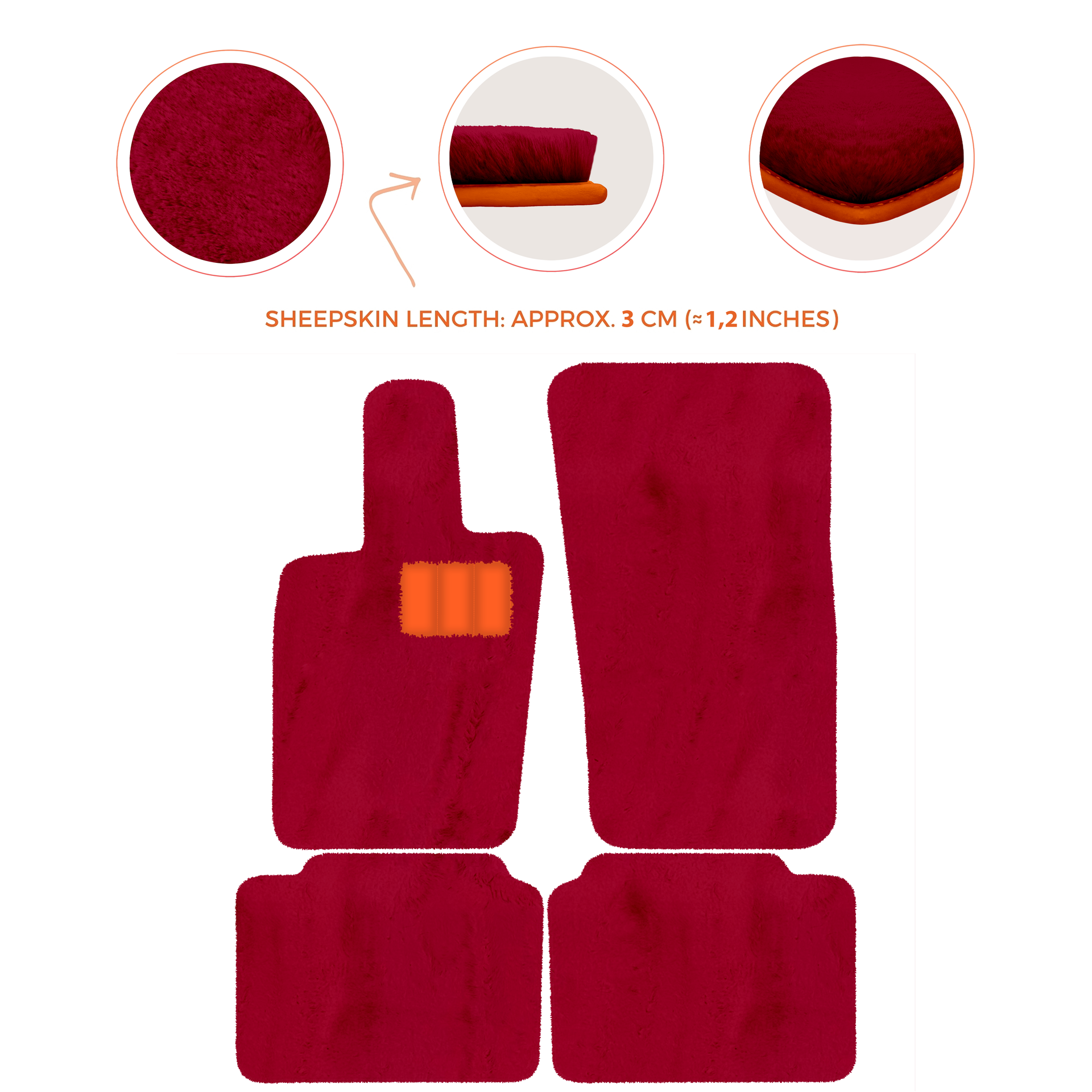 Luxury Sheepskin Floor Mats for Porsche Panamera (2017-2023)