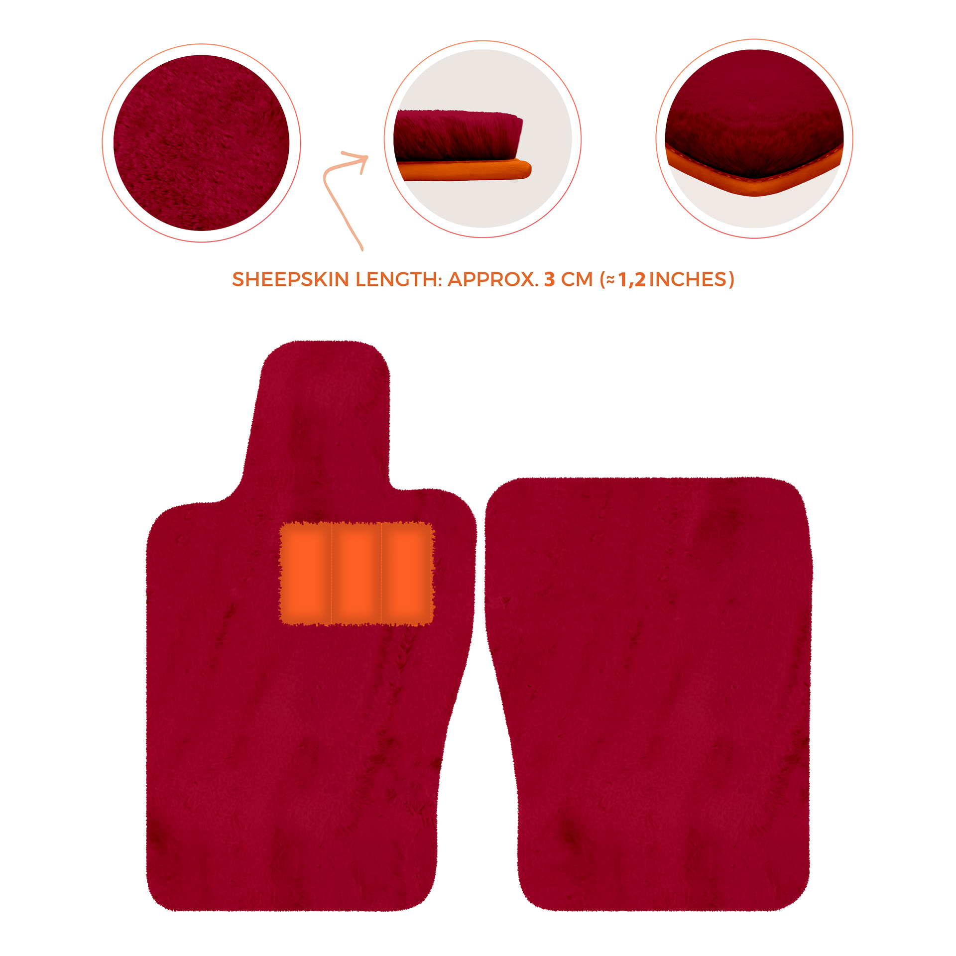 Premium Sheepskin Floor Mats for Aston Martin V8 Vantage (2019-2025)