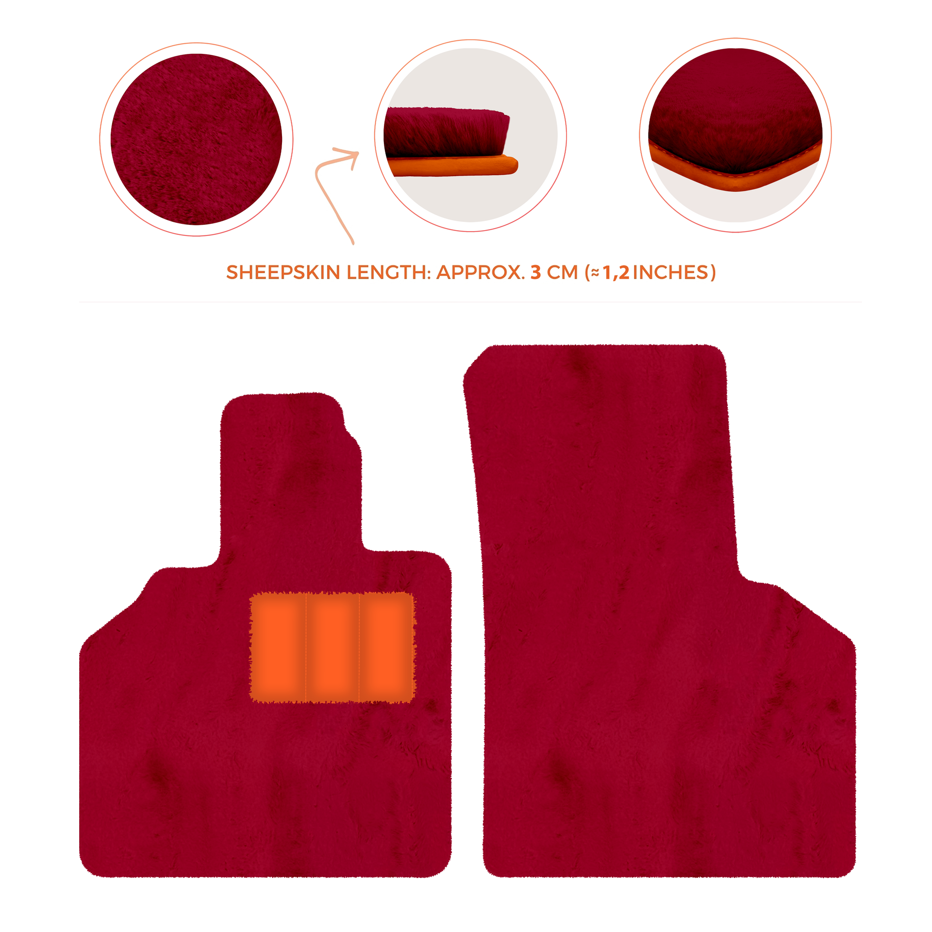 Premium Sheepskin Floor Mats for Lamborghini Aventador (2012-2022)