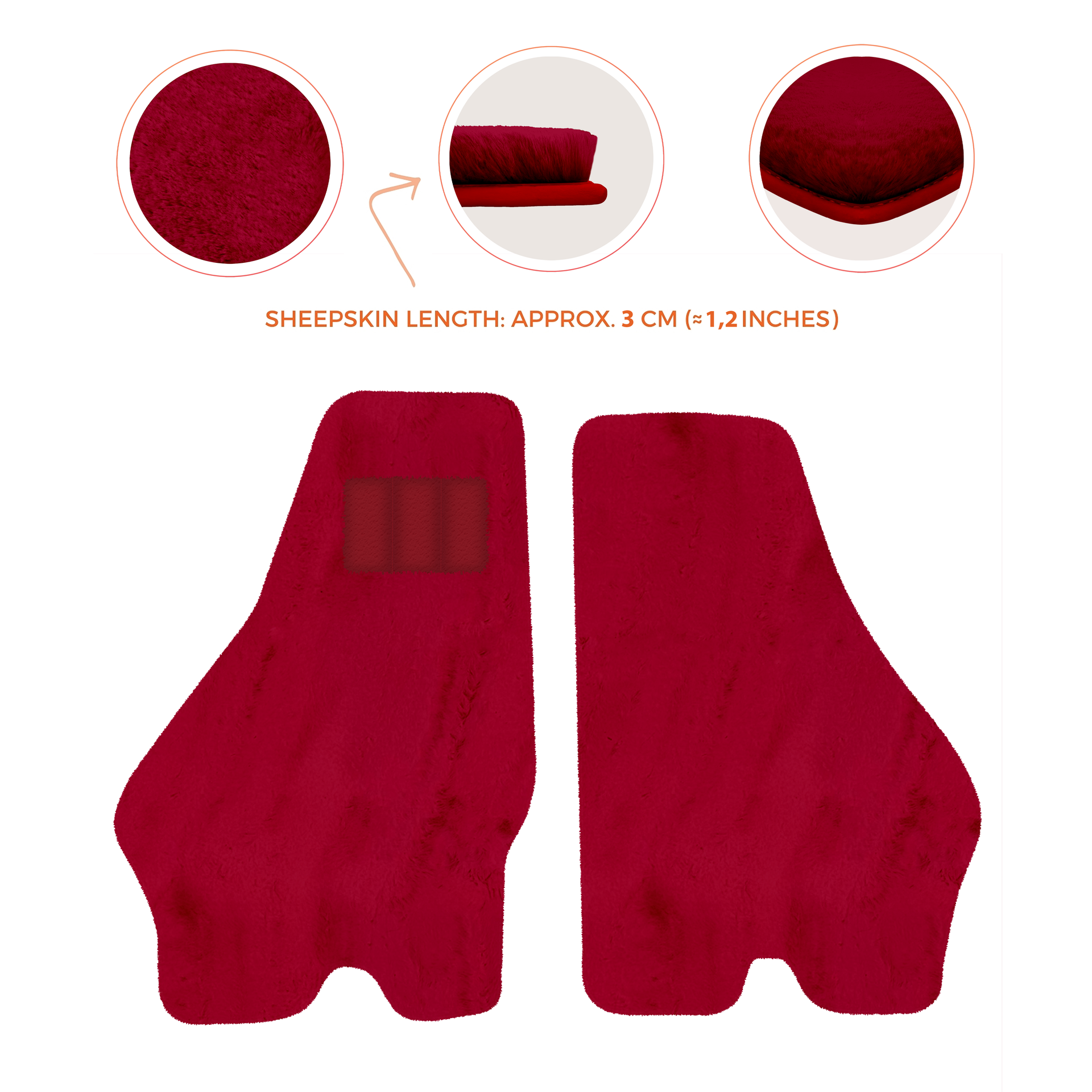 Luxury Sheepskin Floor Mats for Lamborghini Urus (2018-2026)