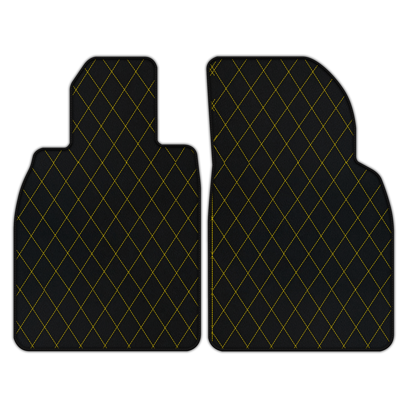 Customizable Leather Floor Mats with Single Diamond Pattern for Porsche 718 Boxster (2016-2023)