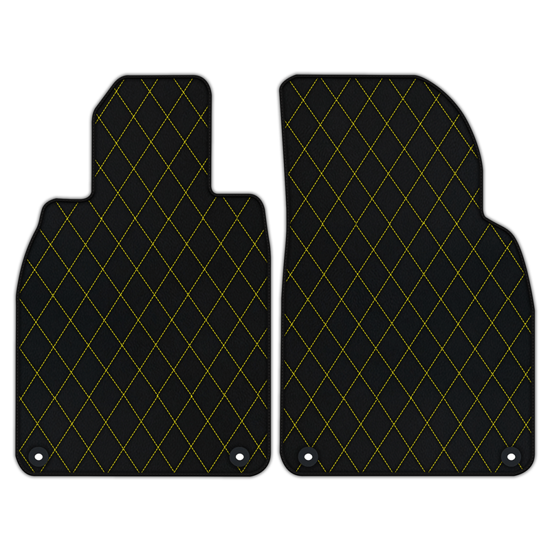 Customizable Leather Floor Mats with Vertical Hex Pattern for Porsche Cayman 981 (2012–2016)