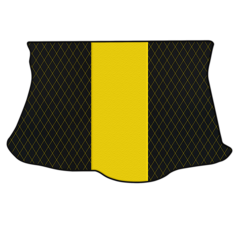 Customizable Leather Trunk Floor Mats with Single Diamond Pattern for Alfa Romeo 147 (2000-2010)