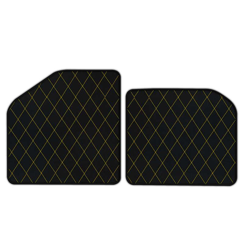 Customizable Leather Floor Mats with Single Diamond Pattern for Porsche Carrera GT (2004-2006)