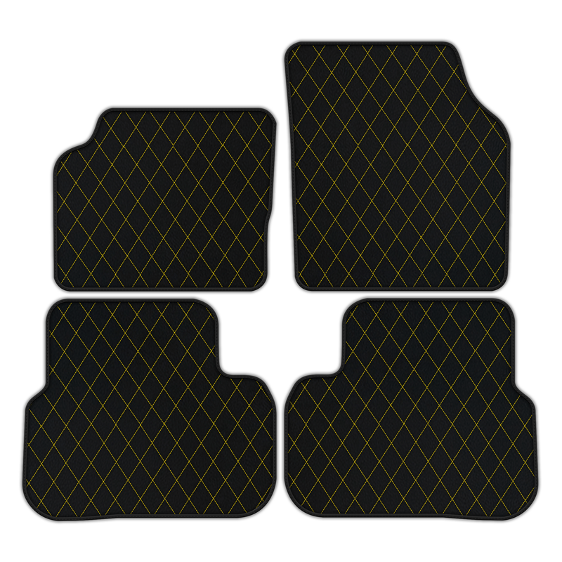 Customizable Leather Floor Mats with Single Diamond Pattern for Land Rover Discovery Sport (2015-2019)