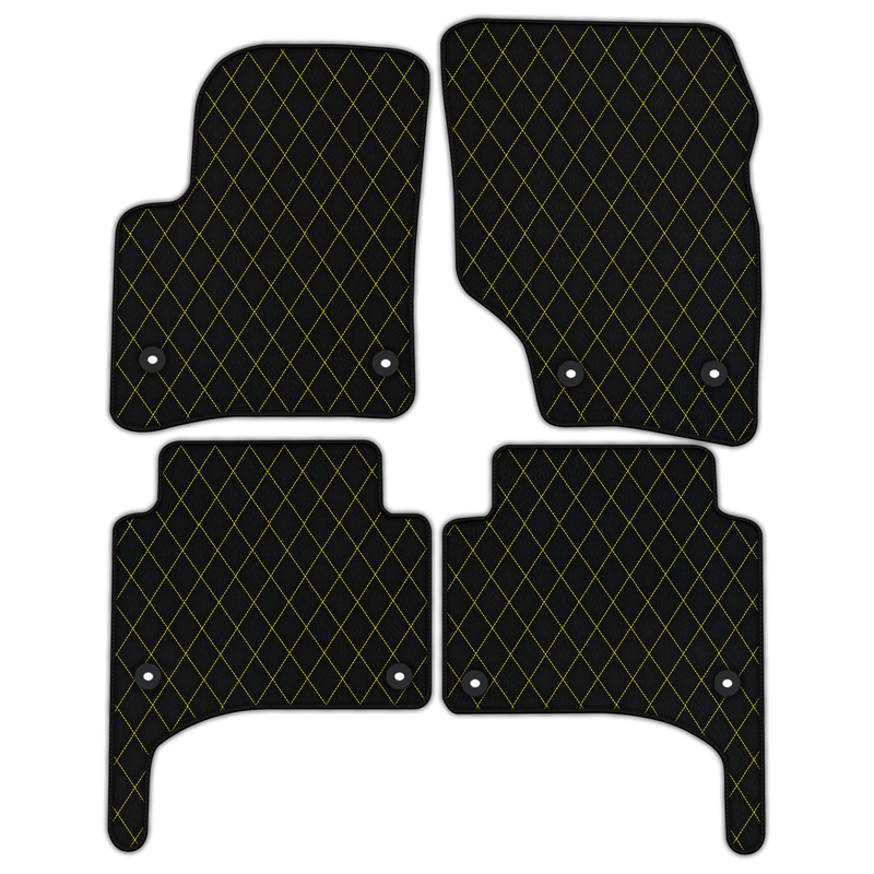 Customizable Leather Floor Mats with Single Diamond Pattern for Porsche Porsche Cayenne (2003-2010)