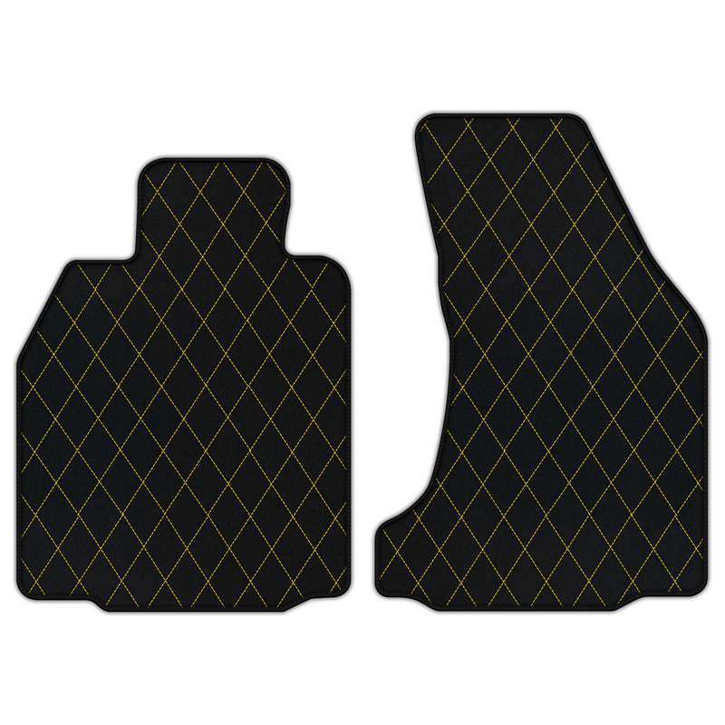 Customizable Leather Floor Mats with Single Diamond Pattern for Porsche 987 Boxster (2005-2012)